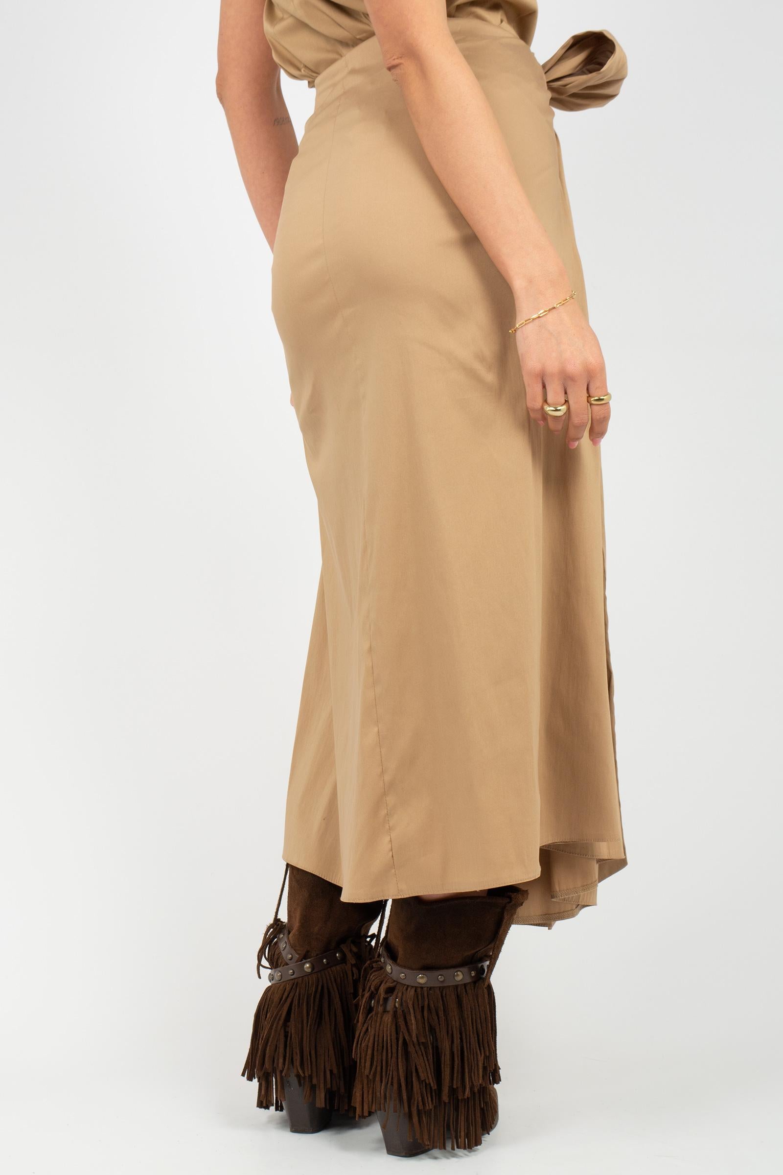 gonna in misto cotone G010LOL BEIGE SANGERMANO 