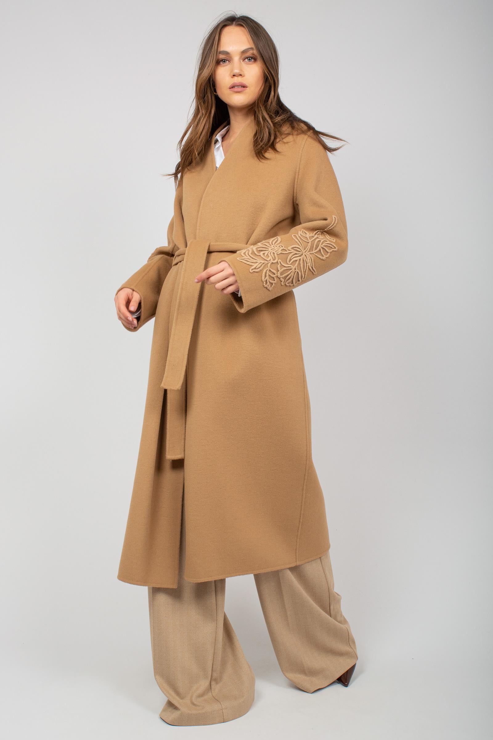 cappotto in panno di lana con ricamo D066EY2 00007 ERMANNO - ERMANNO SCERVINO 