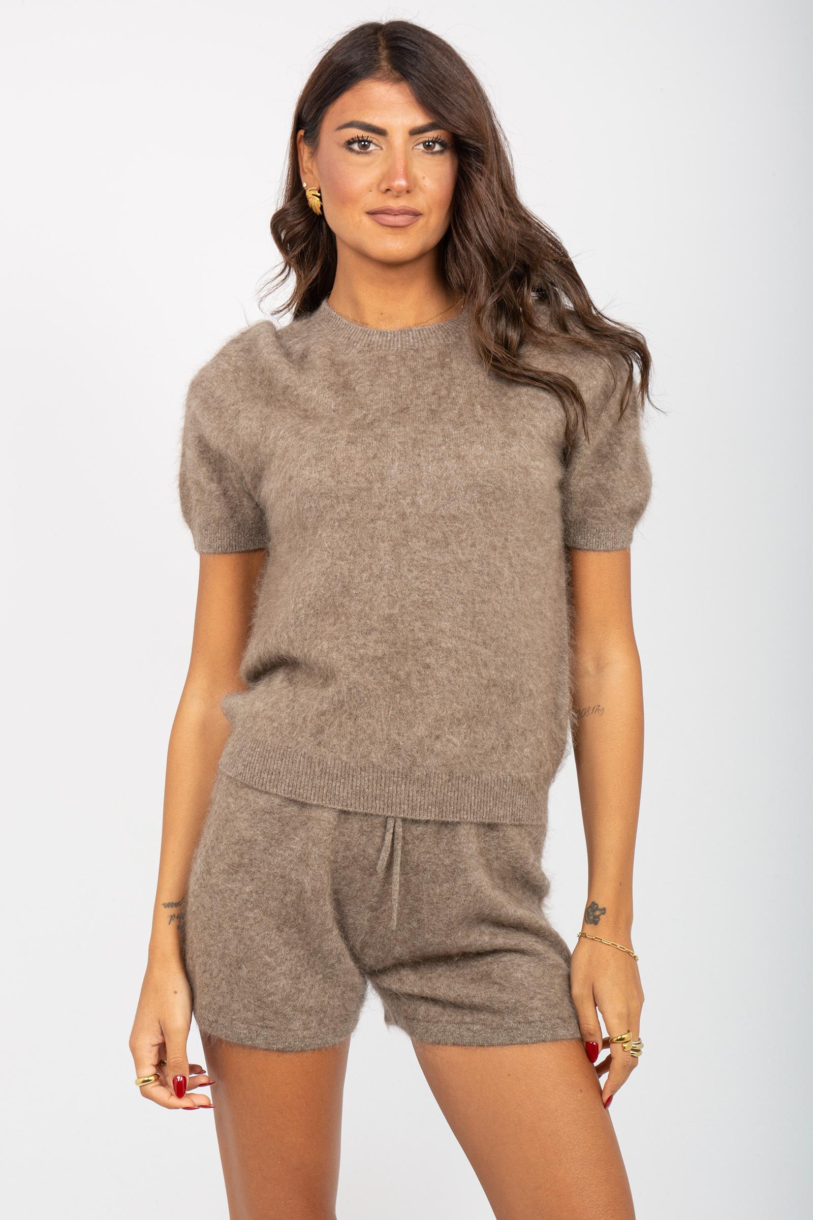 girocollo in yak e cashmere M3F0091 NOCCIOLA SOLOTRE 