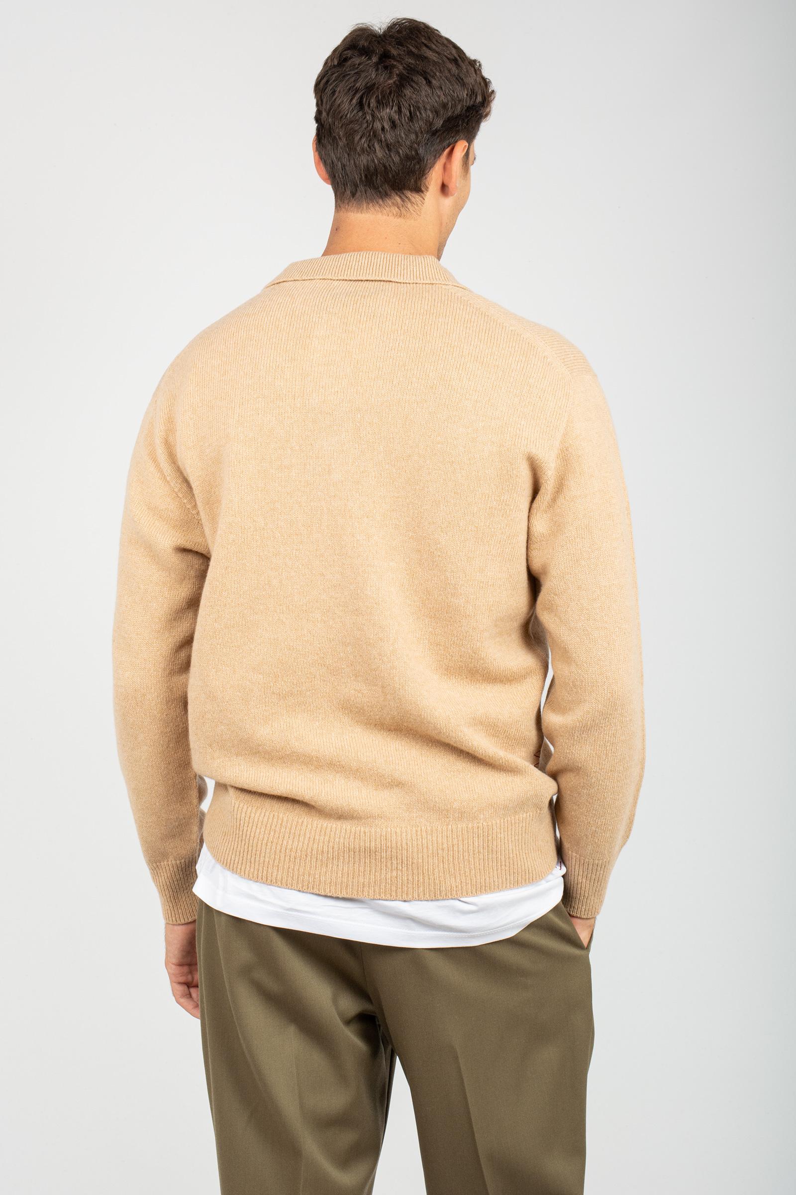 polo in lana B9F0102 BEIGE AMARANTO 