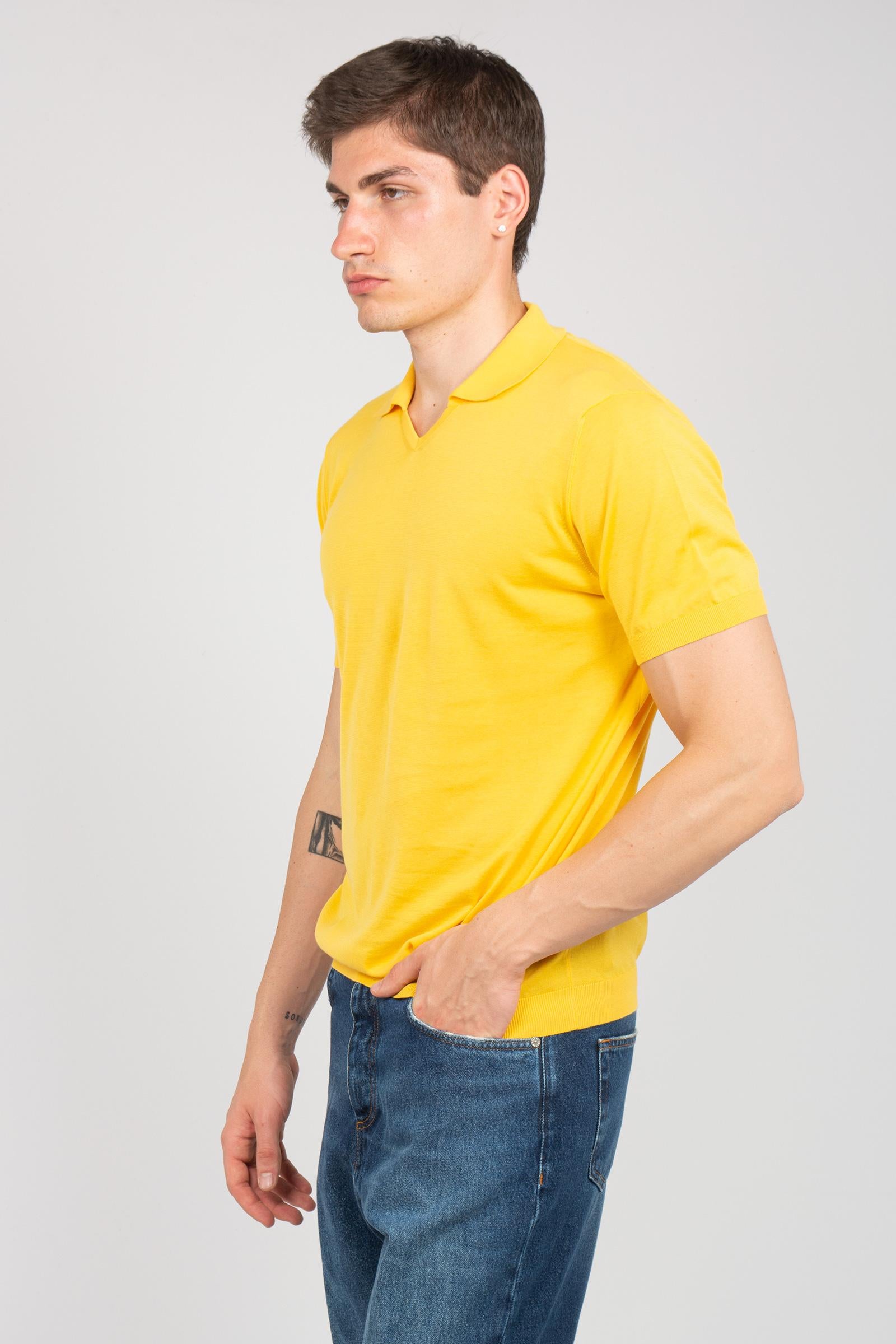 polo scollo v in cotone D0GN146 228 DRUMOHR 
