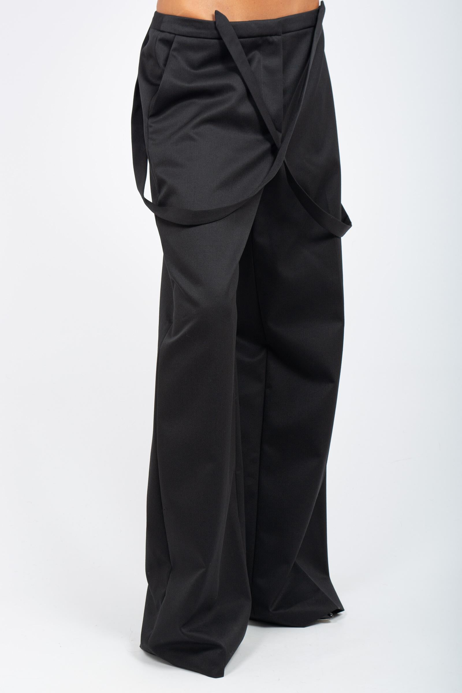 pantalone con bretelle in gabardine di lana 'diana' CDVSDNZX0STD SD740990 PT TORINO 