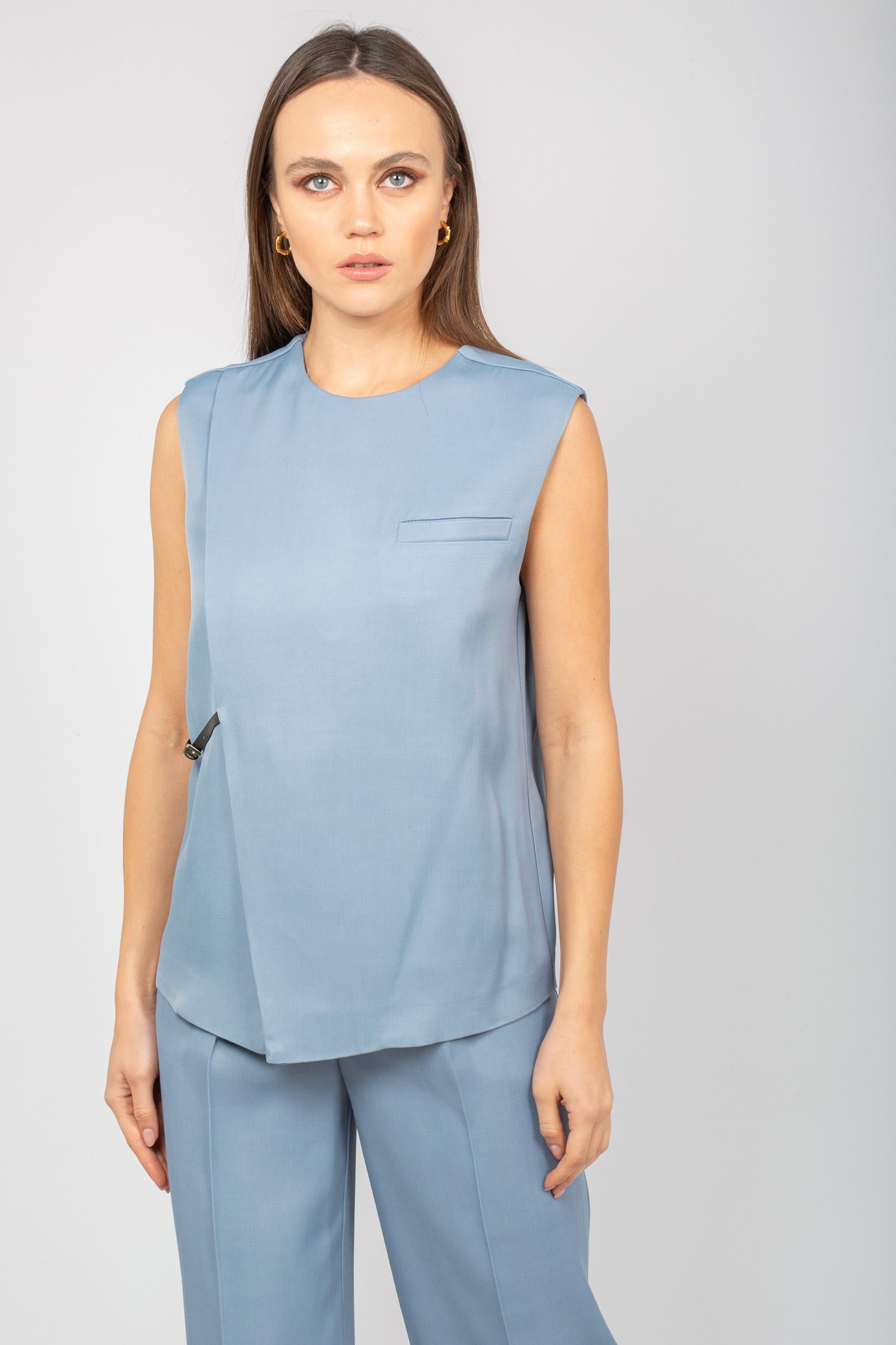 gilet in fresco lana 'angel' Y5WL01 L36 SEMICOUTURE 