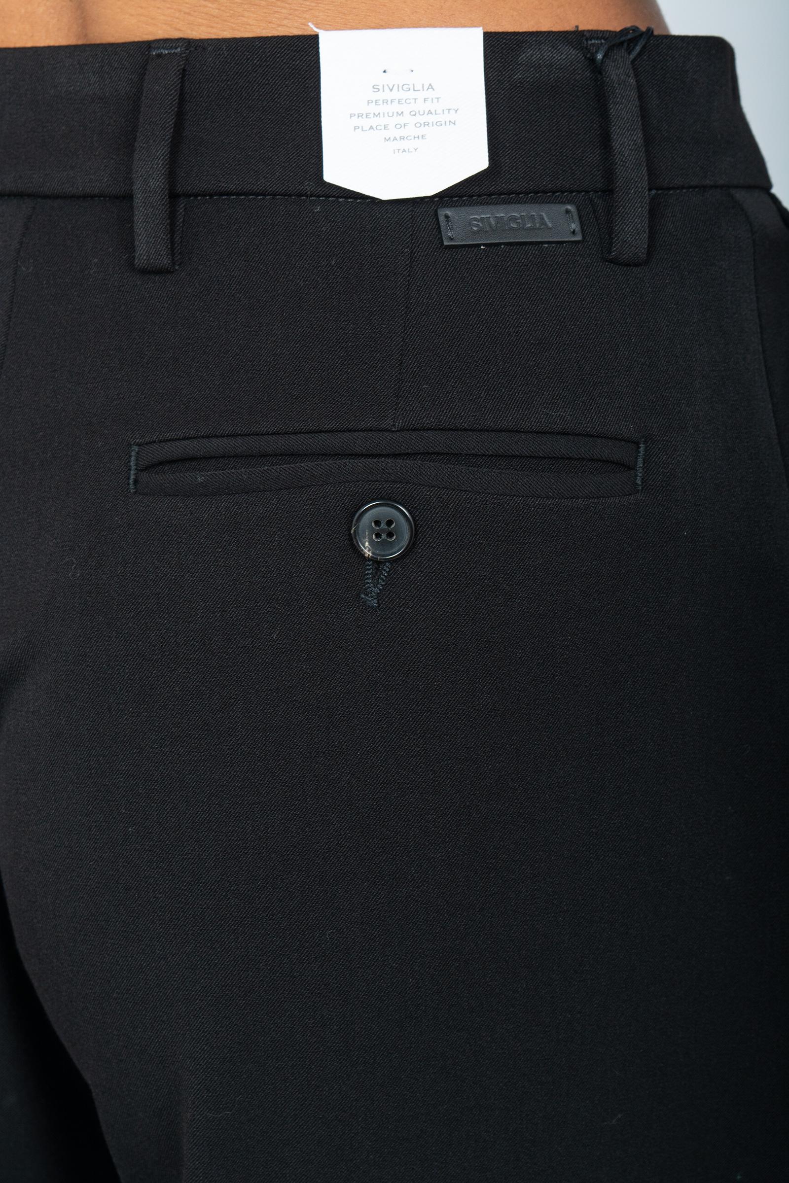 pantalone in lana e viscosa SVW203000W0227 NERO SIVIGLIA 