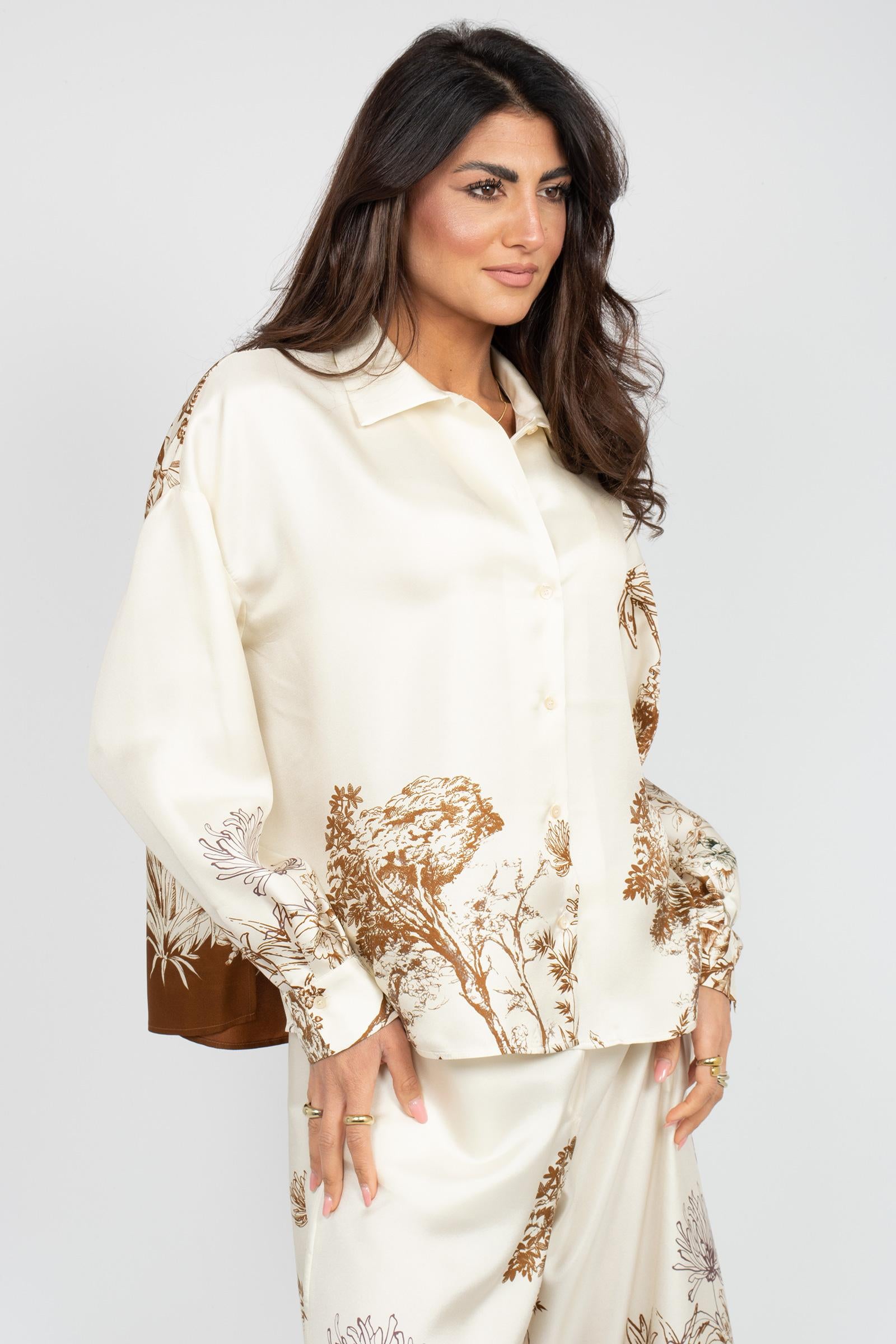 camicia in seta stampata 26SMCC34326SSE231 68303 MAISON COGO 