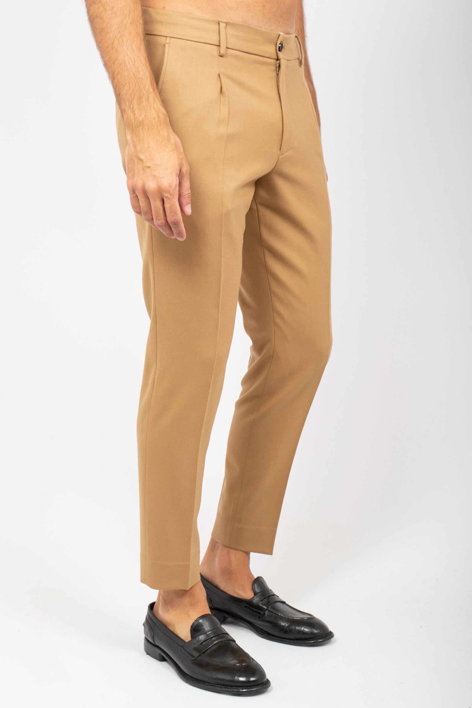 pantalone con coulisse in lana vergine 'riccardo' RICCARDOCCWFS BEIGE BE ABLE 