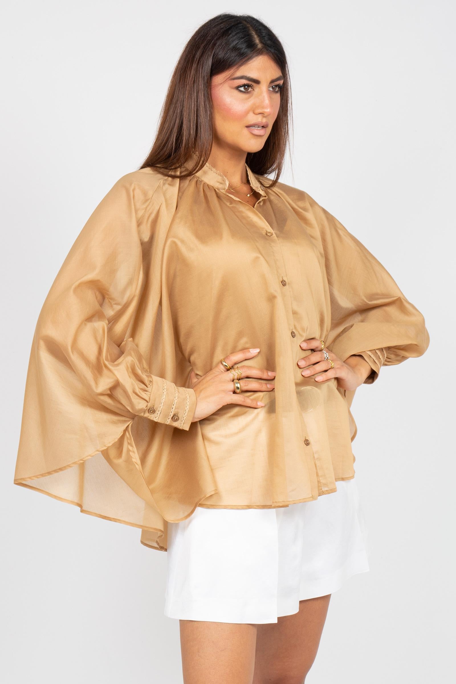 blusa oversize in voile di cotone D48EK066E39 00019 ERMANNO - ERMANNO SCERVINO 