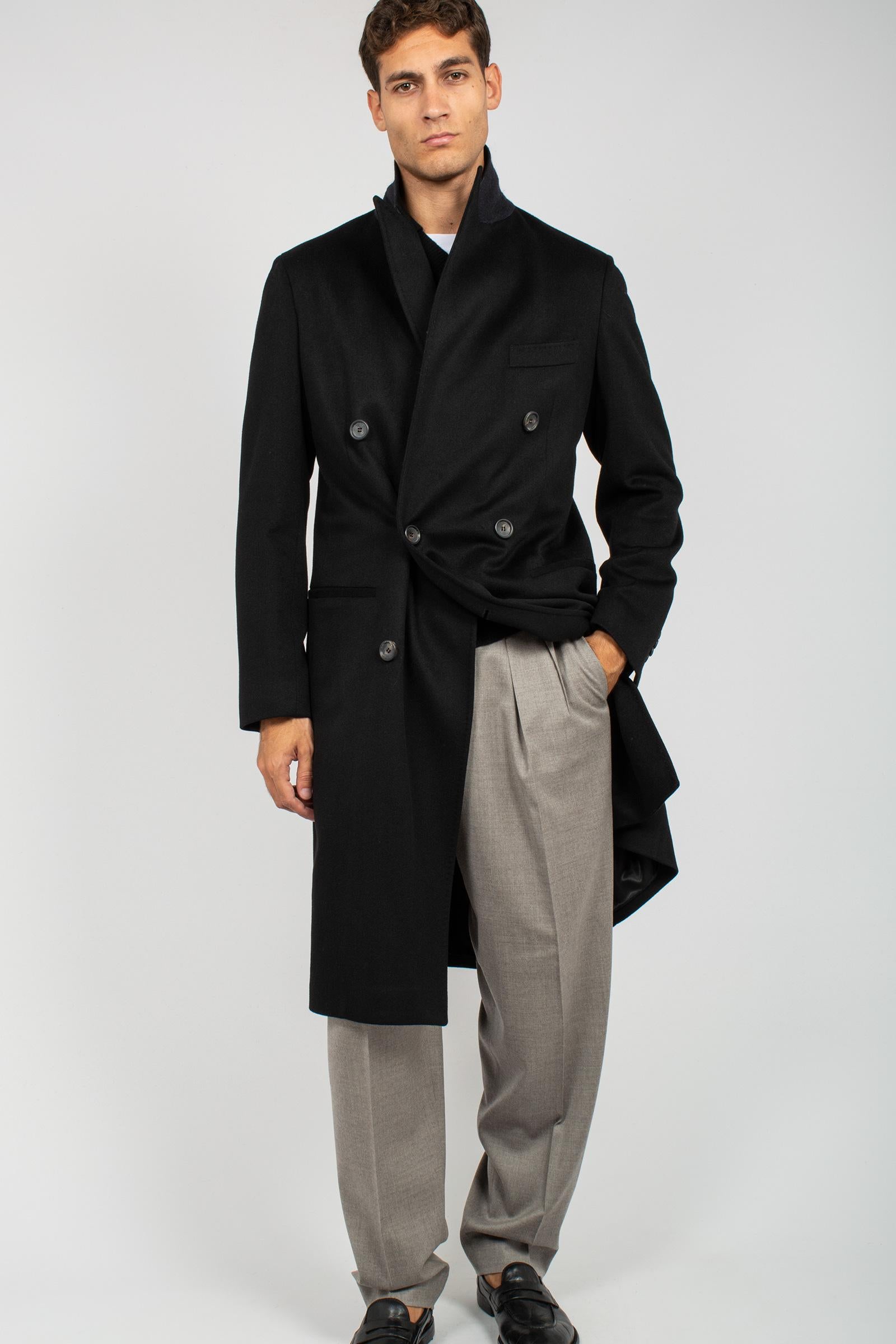 cappotto doppio petto in panno di lana 'capolavoro loropiana' 8400784400 9351 TARDIA 