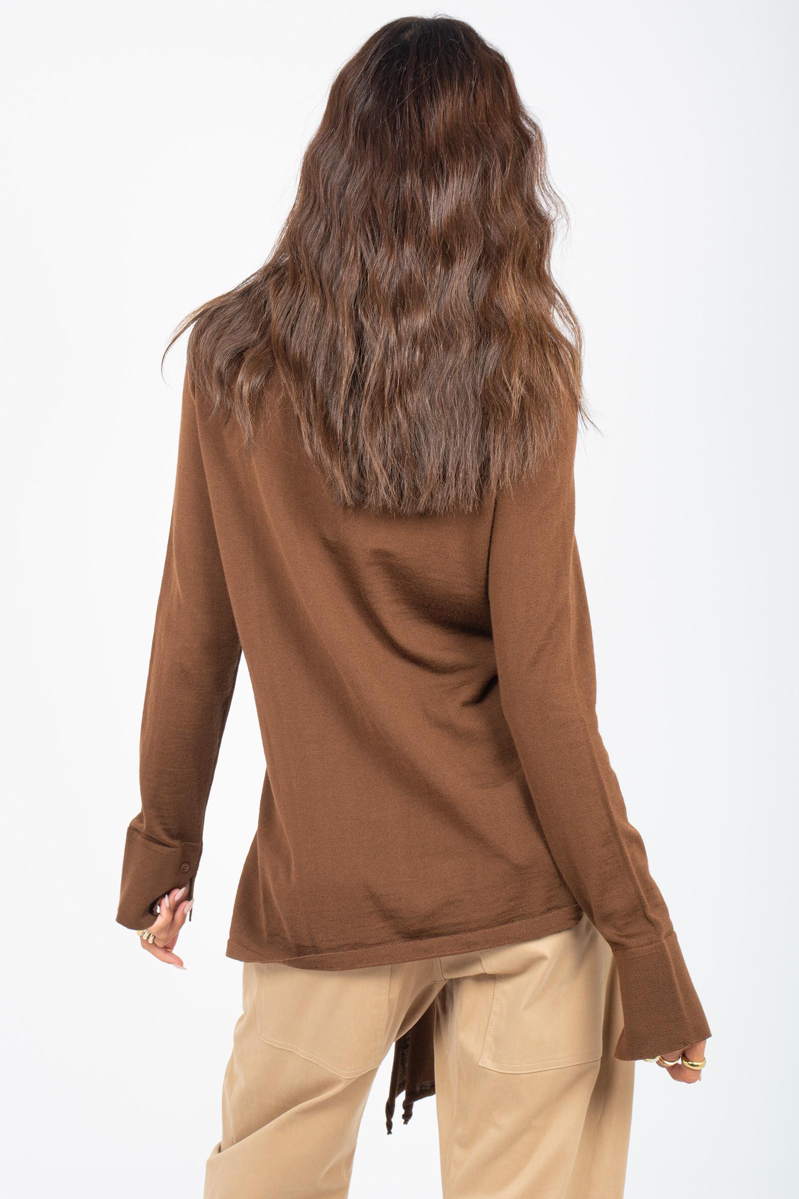 cardigan polo in lana 'lola' S5WA55 T56 SEMICOUTURE 