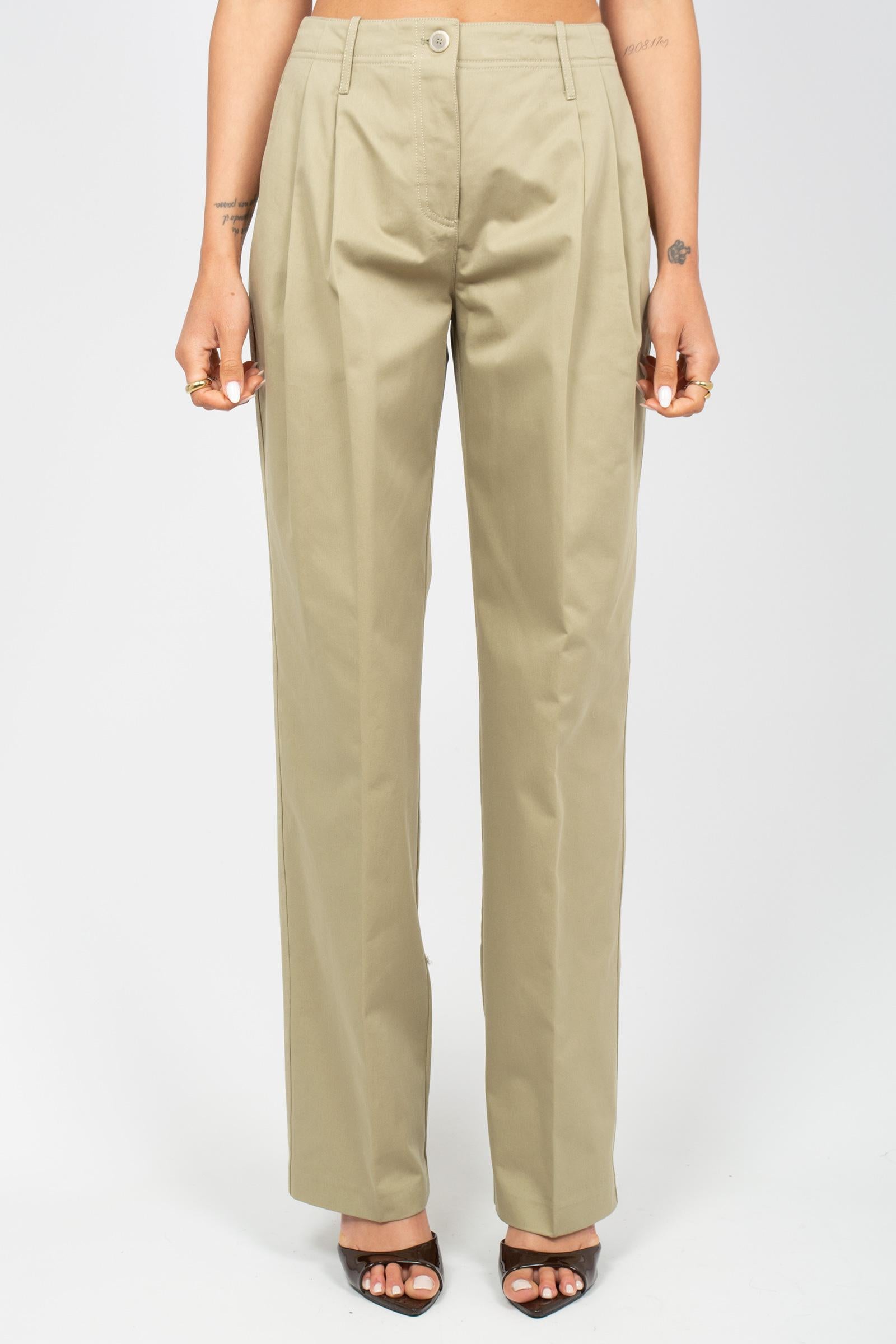 pantalone ampio in cotone 'sofia' Y6SO22 T17 SEMICOUTURE 