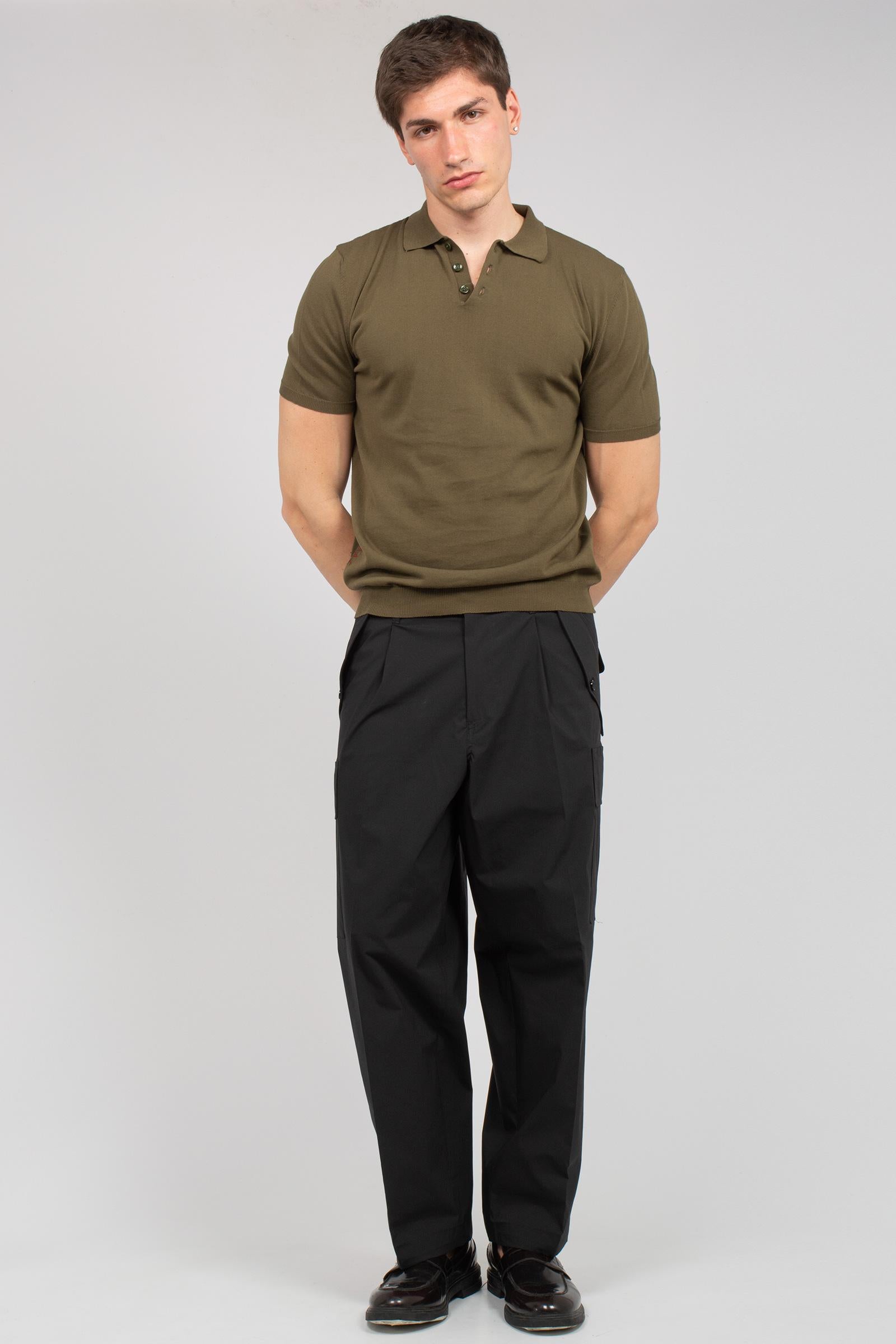 pantalone cargo in misto cotone 'kyoto' KYOTODAS26 NERO BE ABLE 