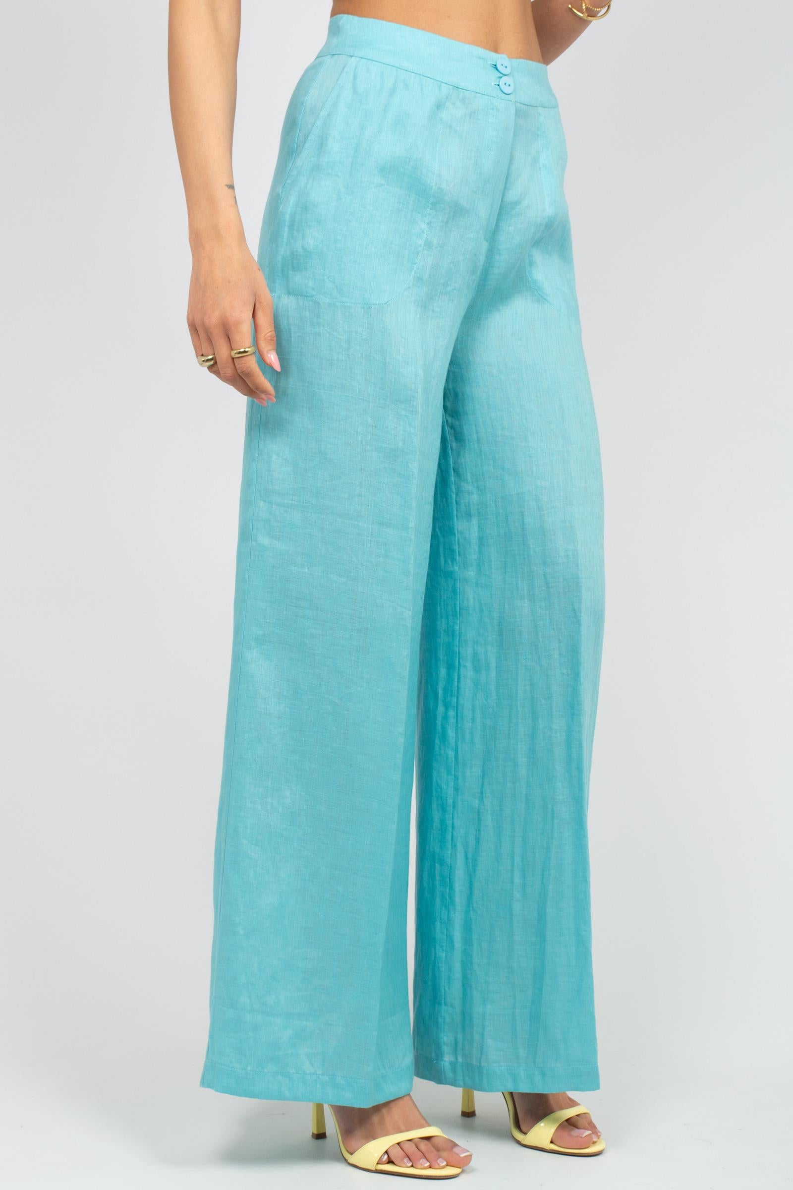 pantalone in lino 261M1401 324 MAIDA MILA 