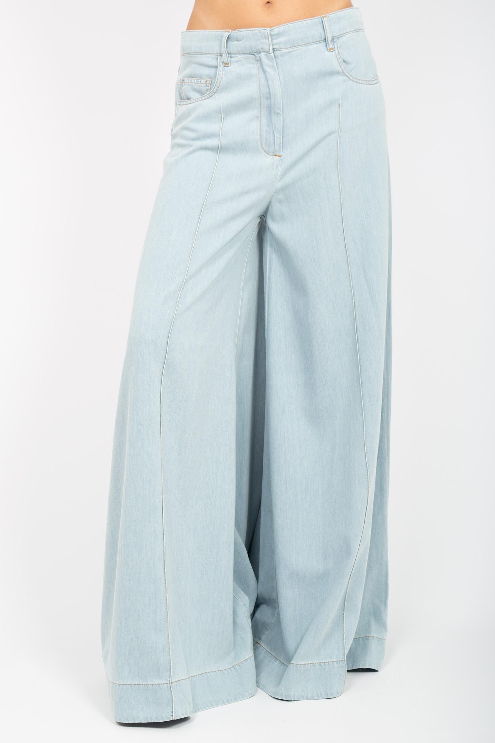 denim ampio in misto cotone P25CPPAT0501 V0739 SIMONA CORSELLINI 