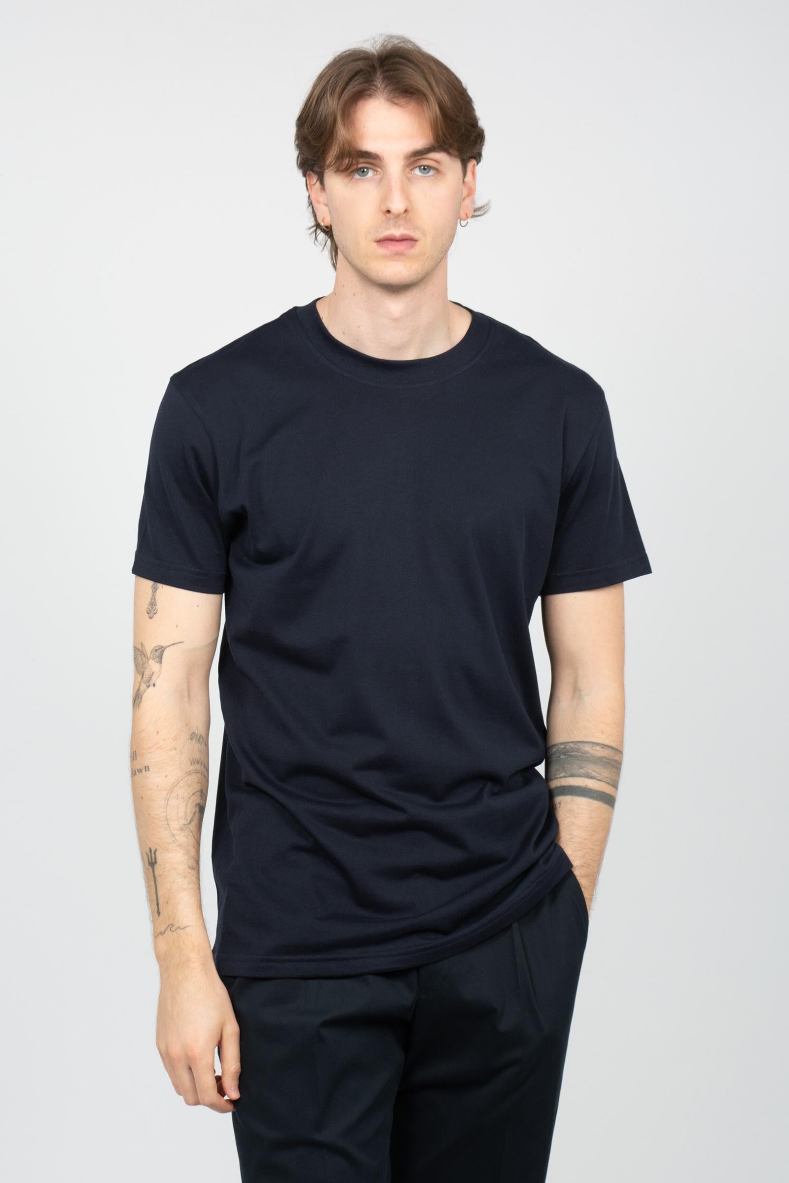 t-shirt in cotone e seta TL5STM050LEL 01CD0360 PT TORINO 