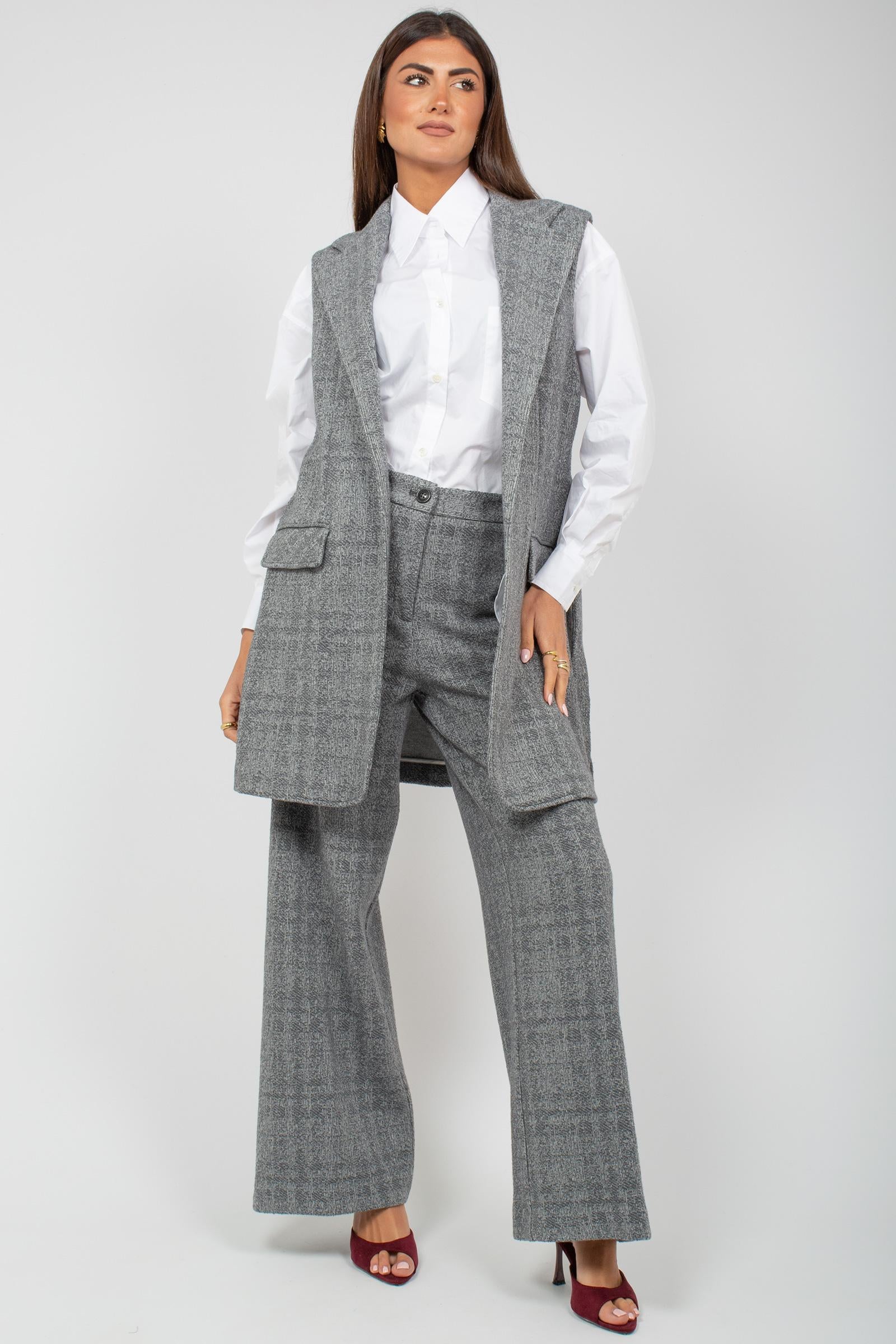 gilet lungo in misto lana S2121592 212 ANNA SERAVALLI 