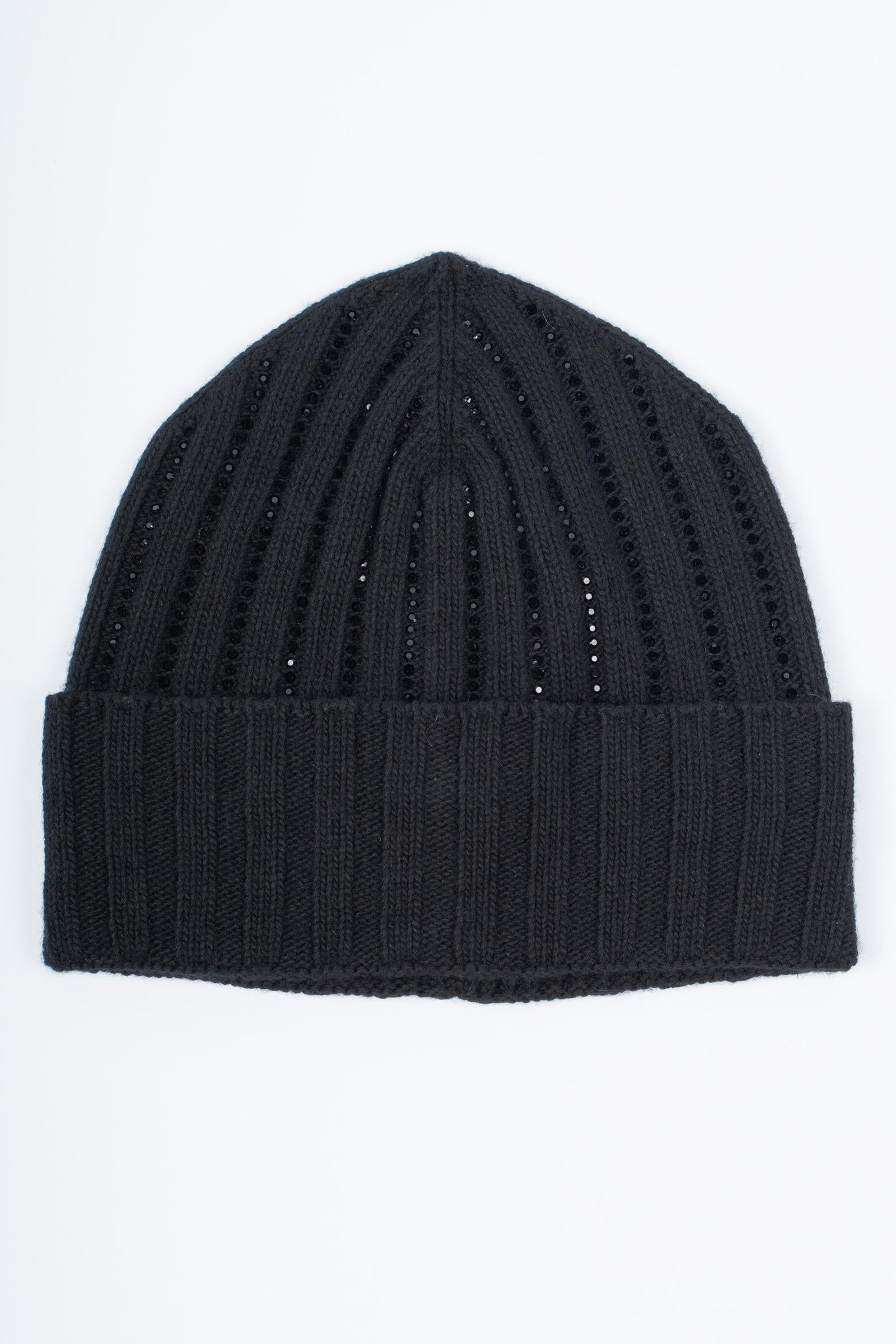 cuffia in lana con ricamo V004E87 09999 ERMANNO - ERMANNO SCERVINO 