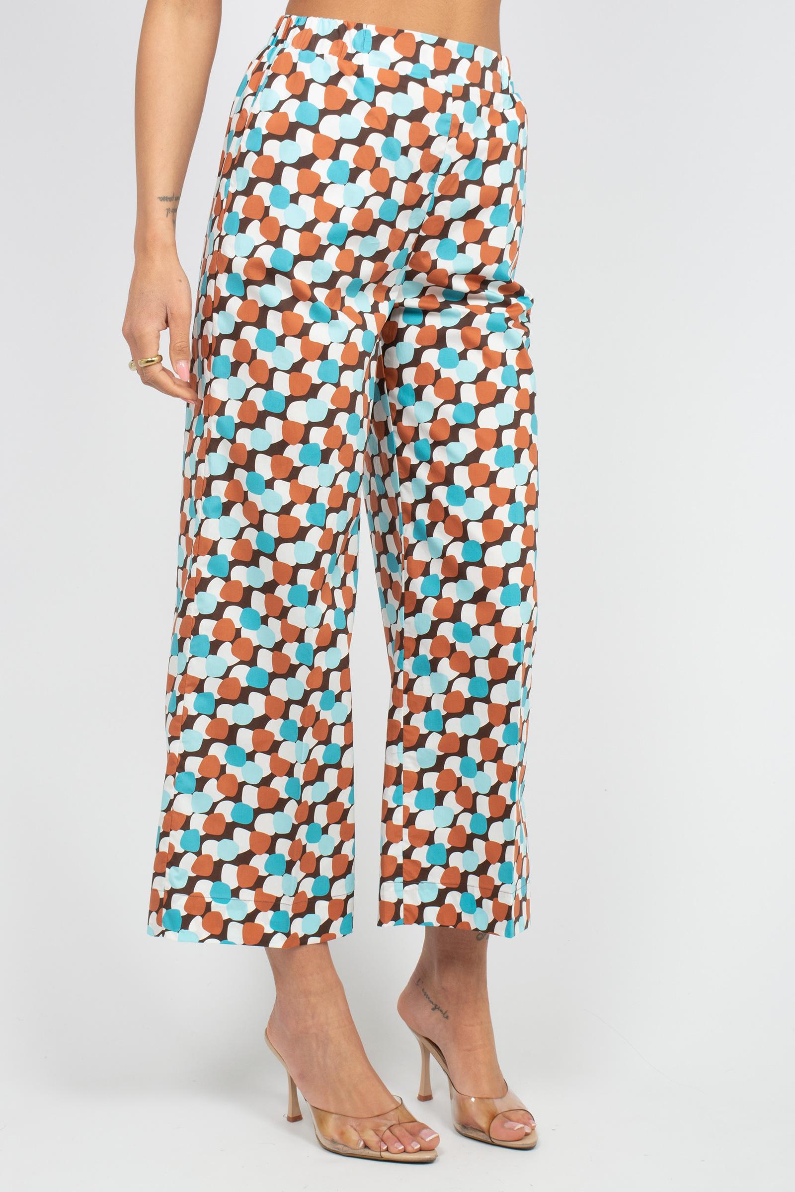 pantalone in cotone stampato 261M1312 MULTI MAIDA MILA 