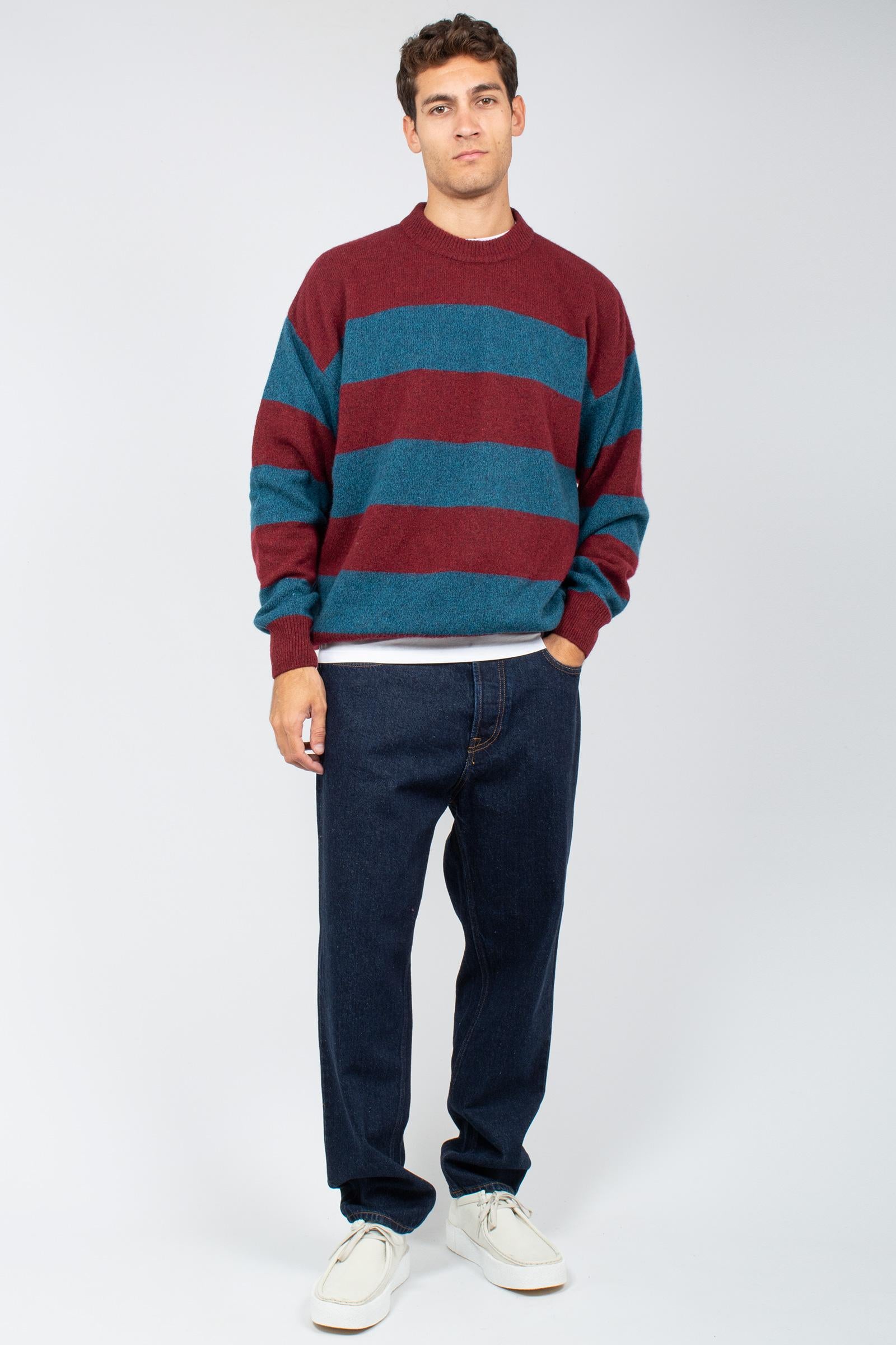 girocollo in misto lana a righe AMU058CN35XXXX C0517 AMISH 