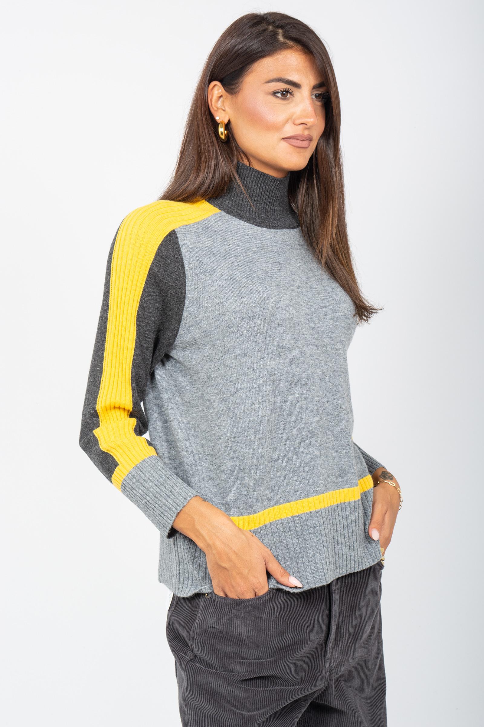 collo alto colorblock in misto lana M191J004921N B2 DIANA GALLESI 