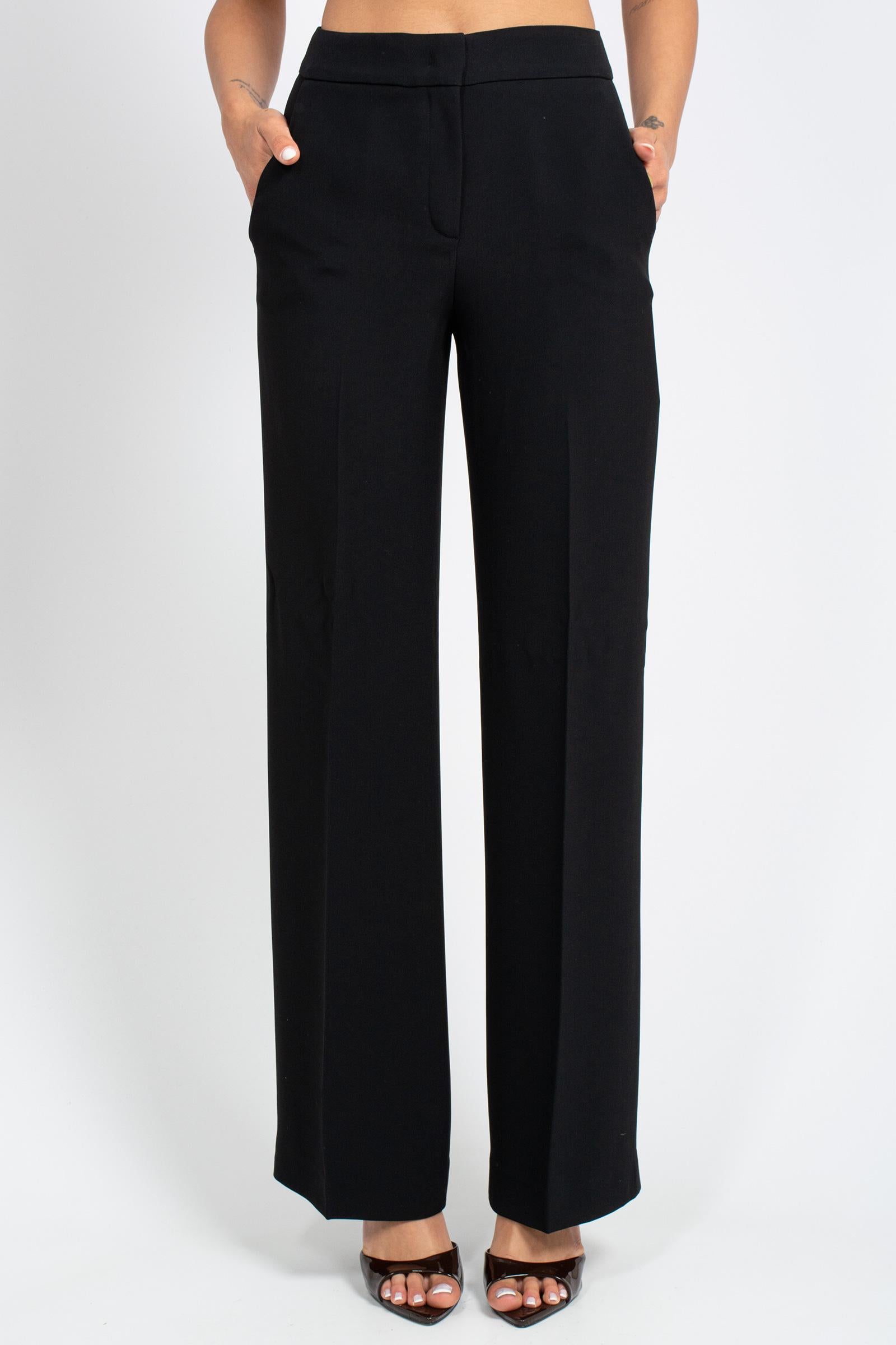 pantalone in misto viscosa P26M976MB NERO VIA MASINI 80 