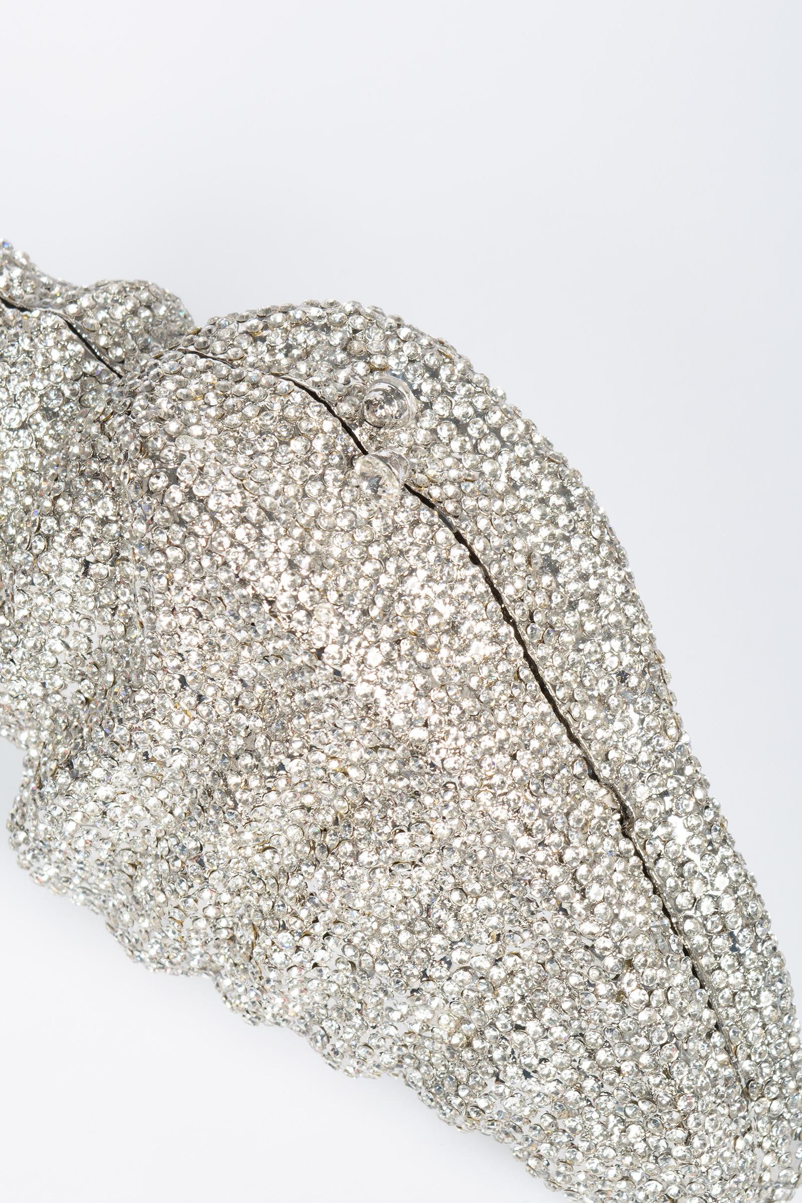 clutch conchiglia strass all over BSHELL SILVER MIRIAM STELLA 