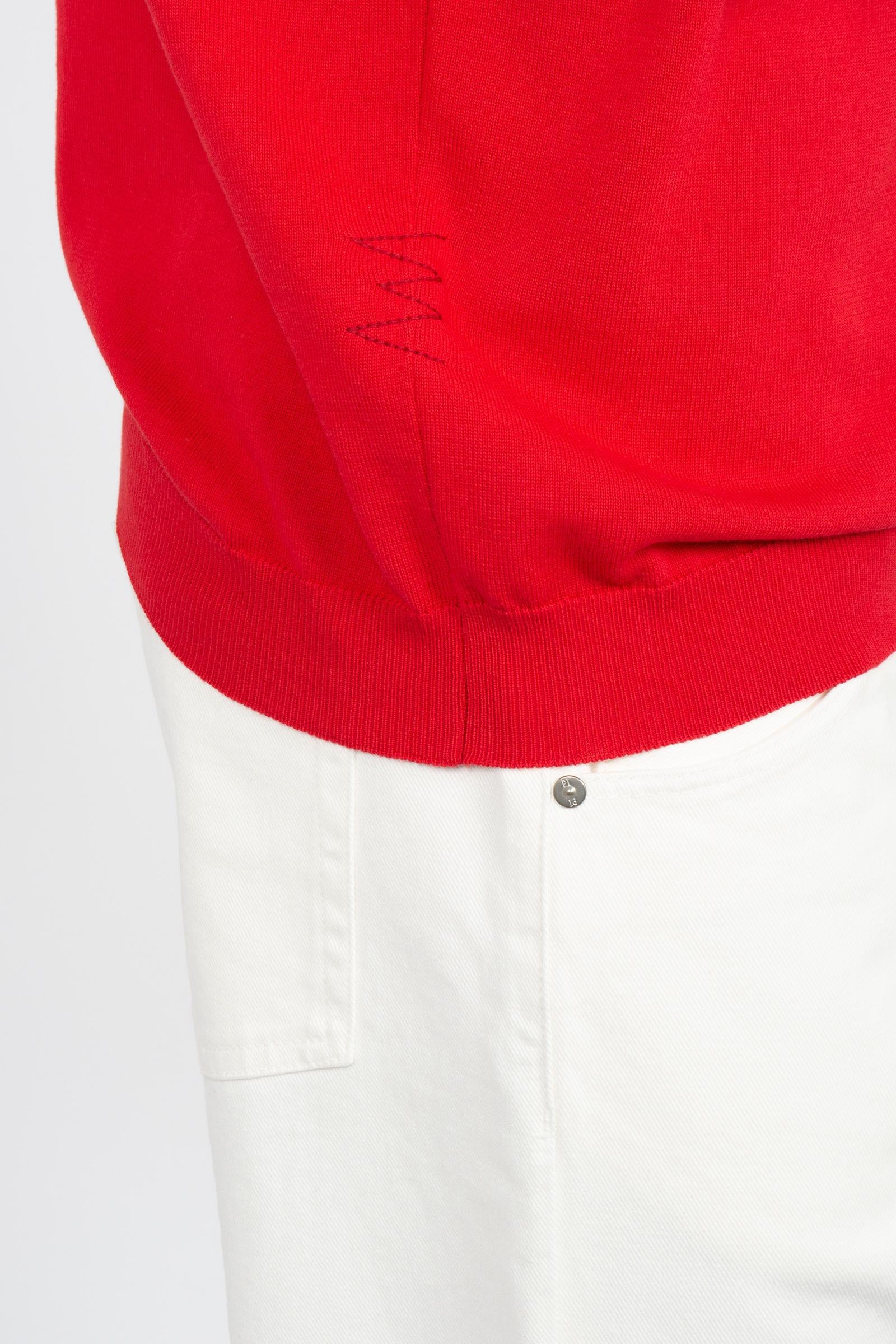 polo in cotone B9AB0051 ROSSO AMARANTO 