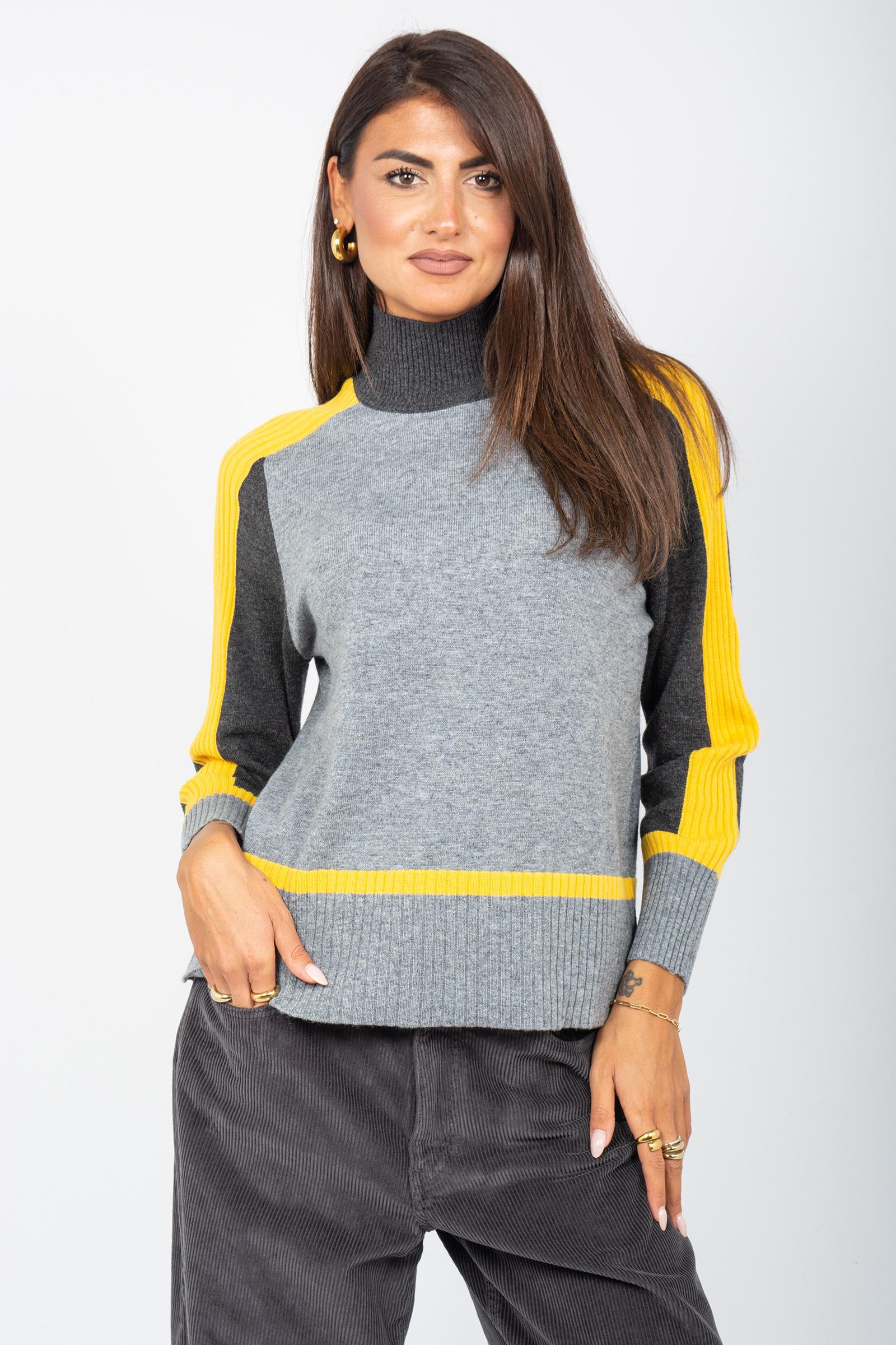 collo alto colorblock in misto lana M191J004921N B2 DIANA GALLESI 