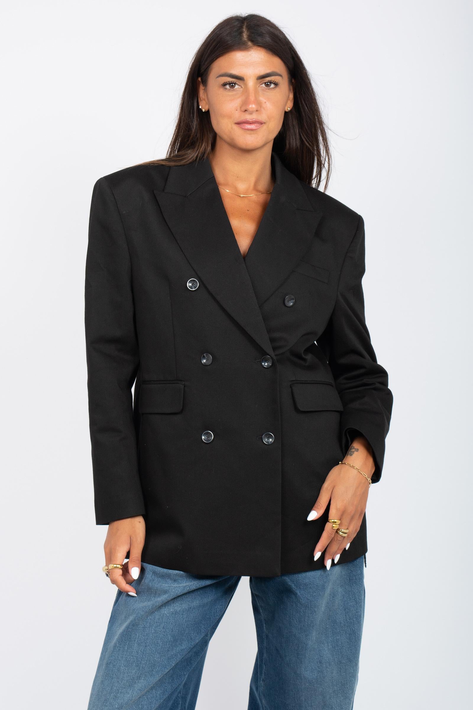 Giacca oversize in misto cotone 7N106A14 BLK 7 FOR ALL MANKIND 