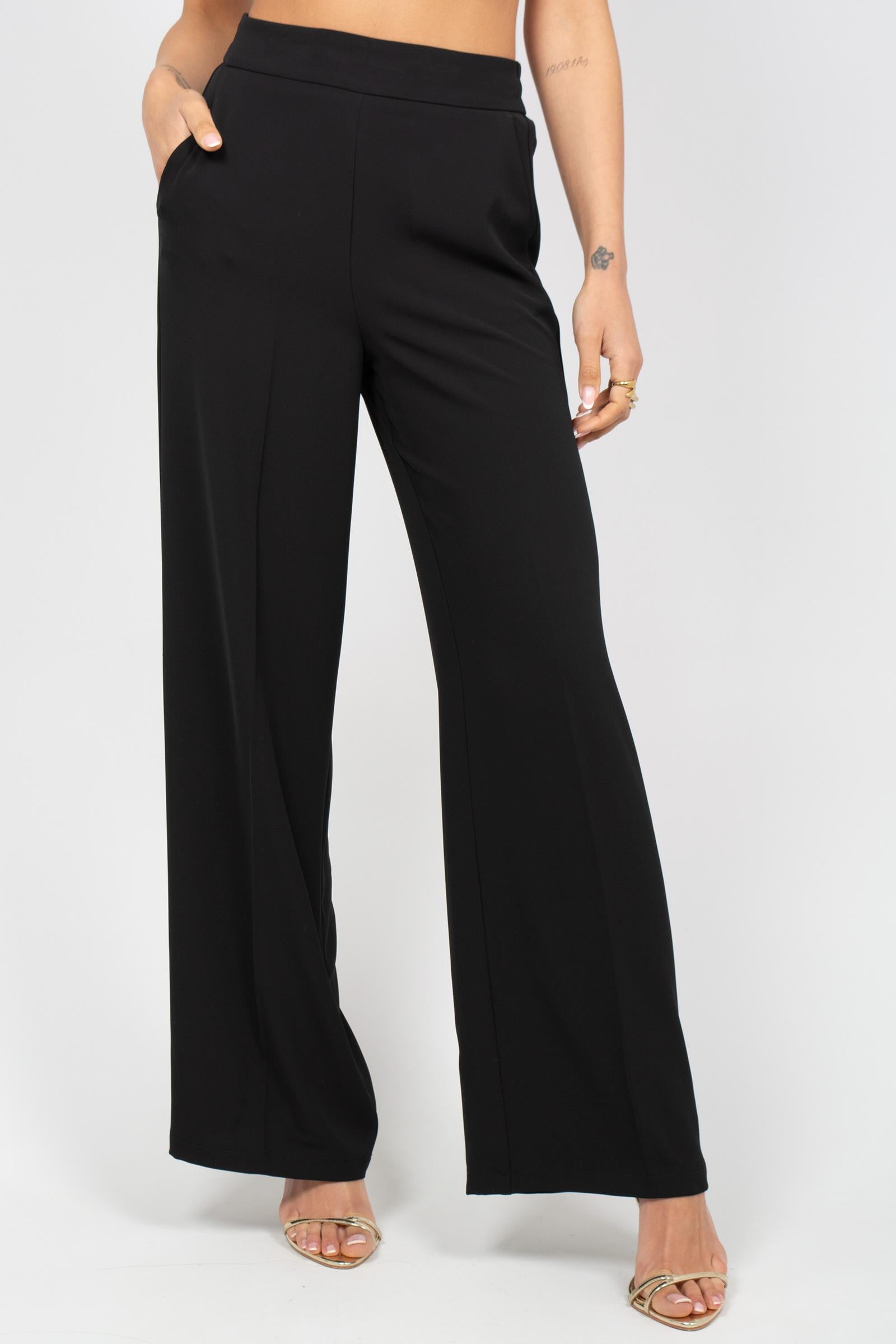 pantalone in cadis M1AB0200 BLACK SOLOTRE 