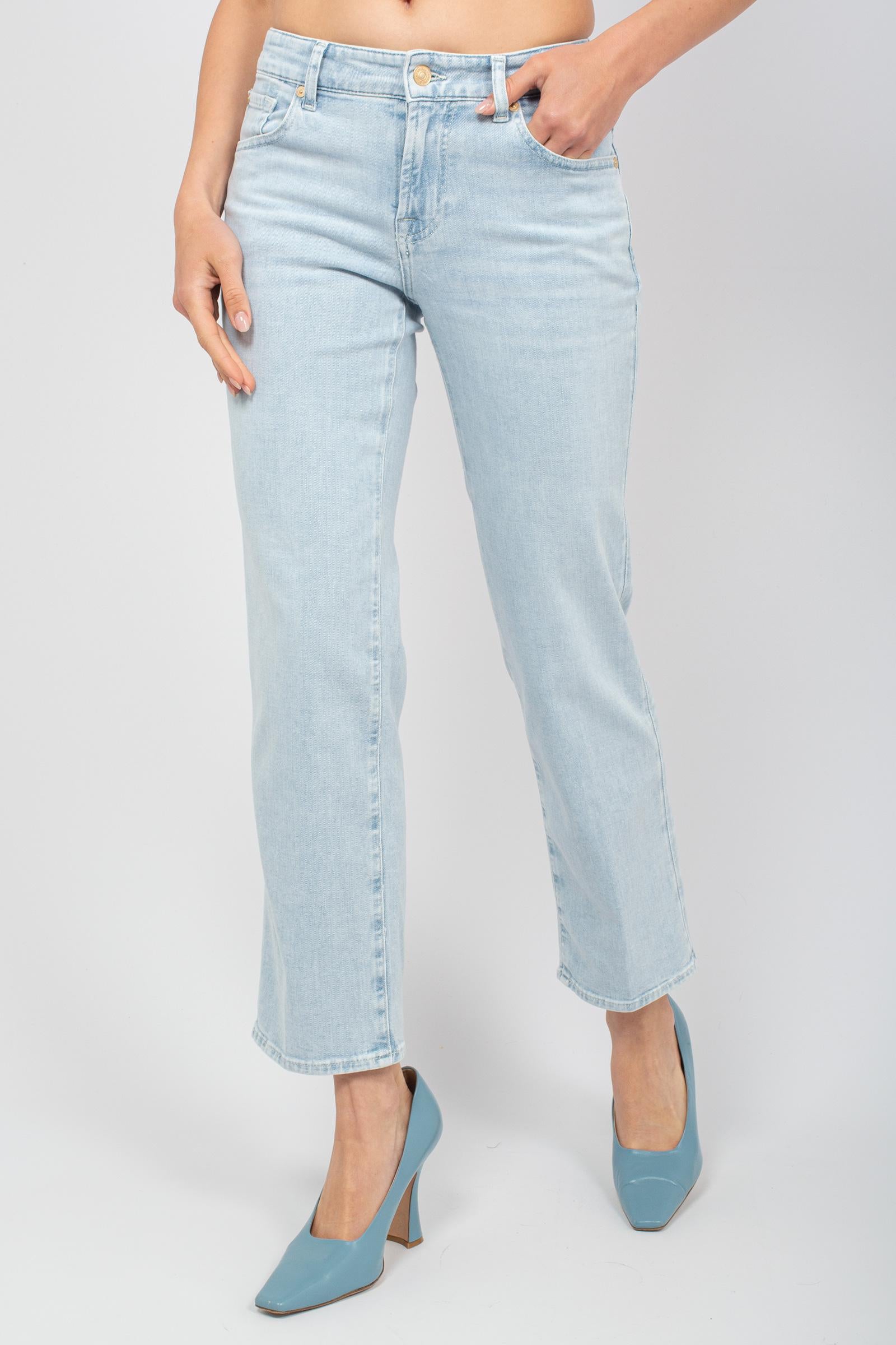 denim in cotone 'calie straight' 7U023R51 MALIBUSKY 7 FOR ALL MANKIND 