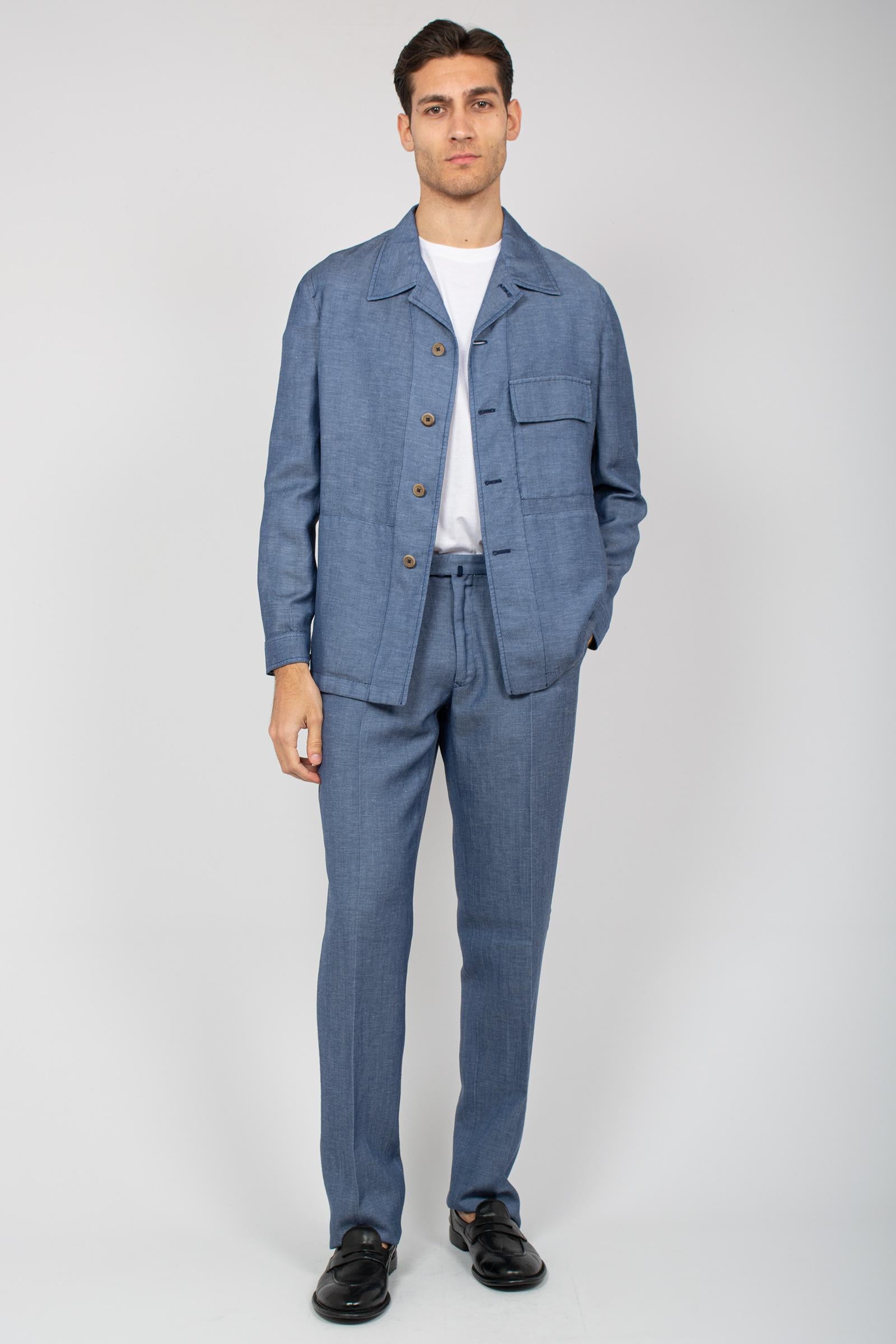 overshirt in cotone e canapa PABLOTF0532 572 THE GIGI 