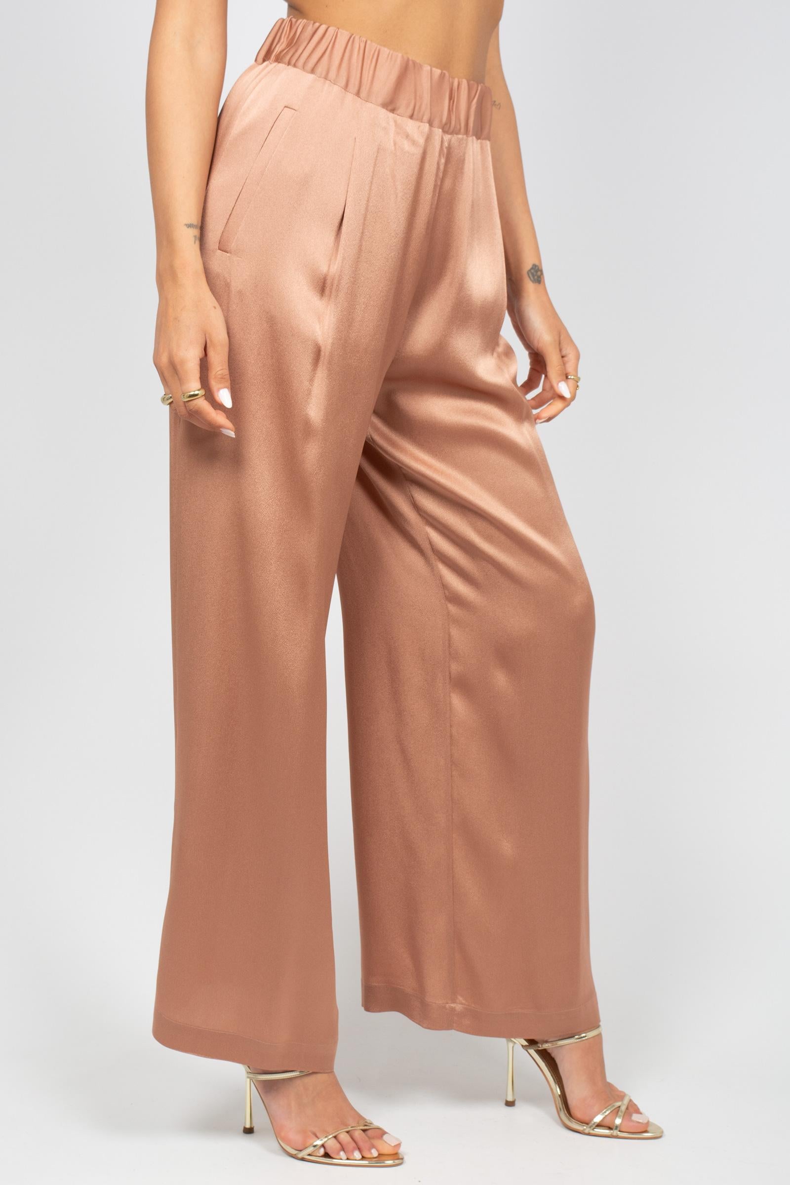 pantalone in raso 'jhonny' Y6SM35 E34 SEMICOUTURE 