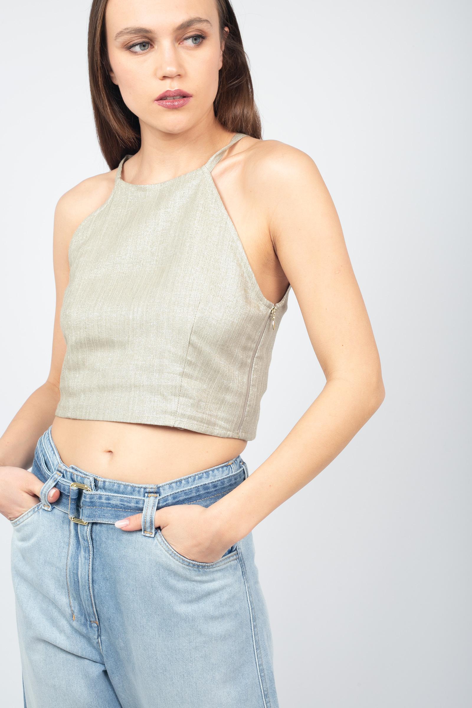 top in lino e viscosa 'stilla' STILLA 001 MARELLA 