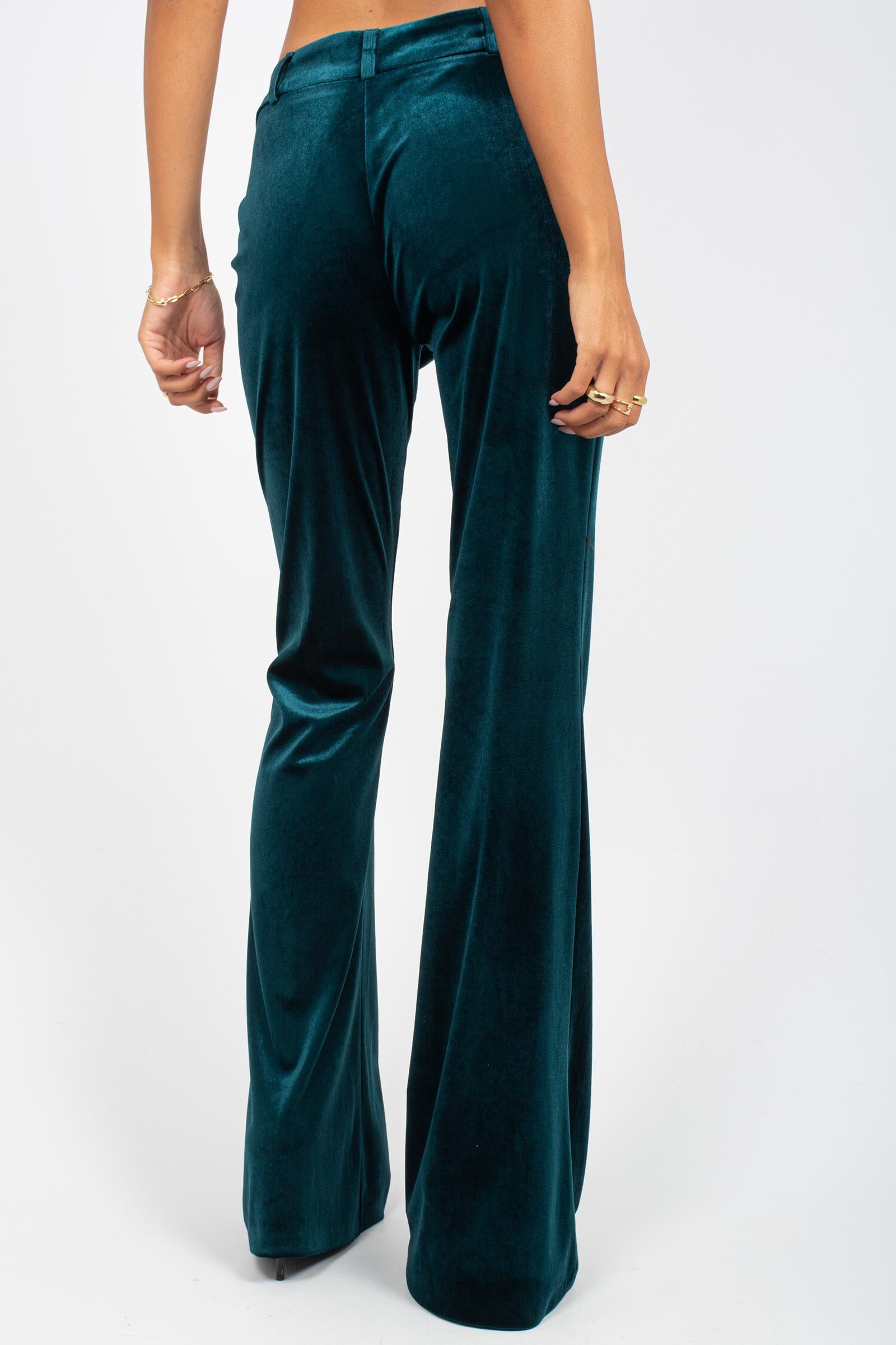 pantalone in velluto PA3022ARTPA026 EMERALD ACTUALEE 