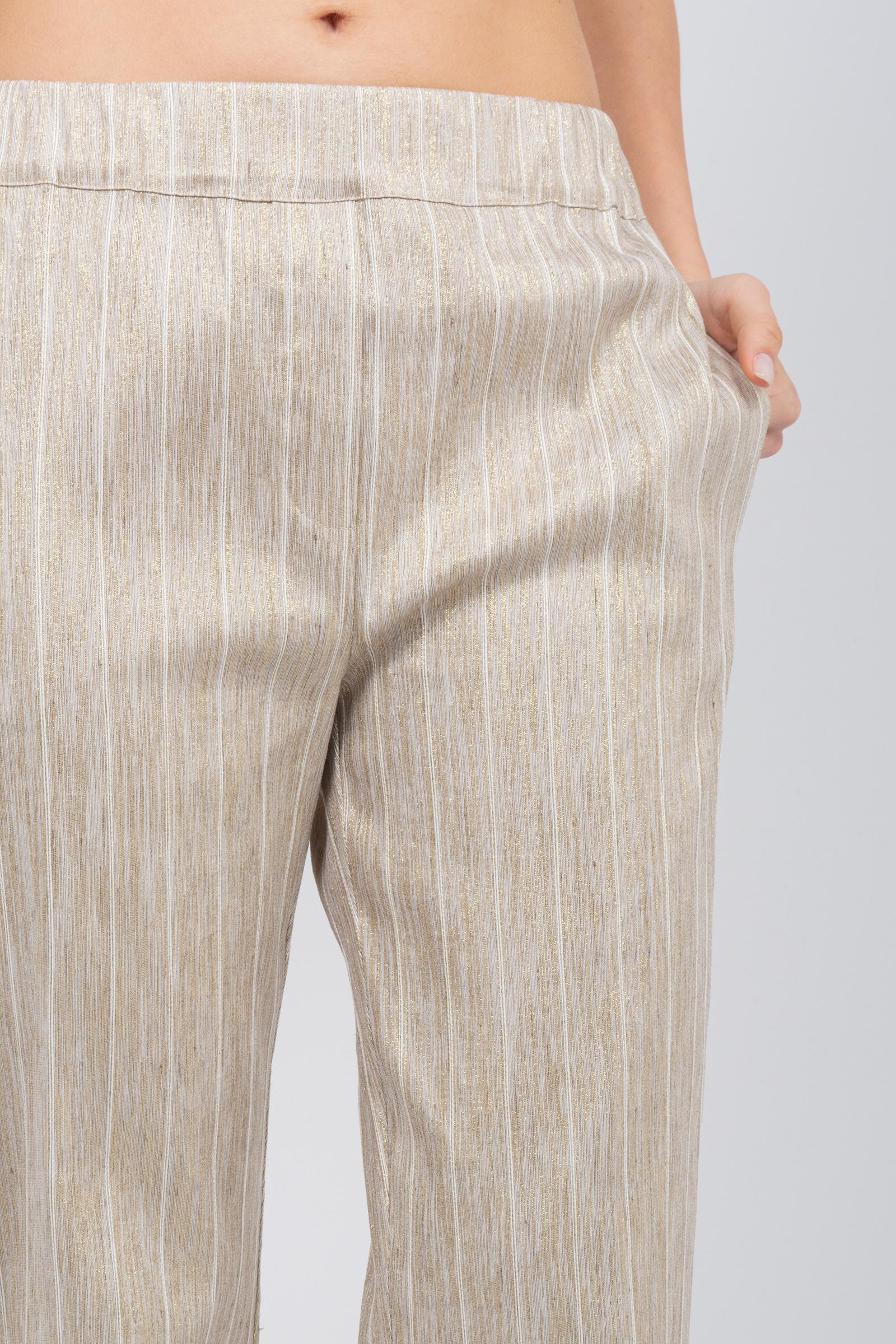 pantalone in lino gessato 60775 24 D.EXTERIOR 