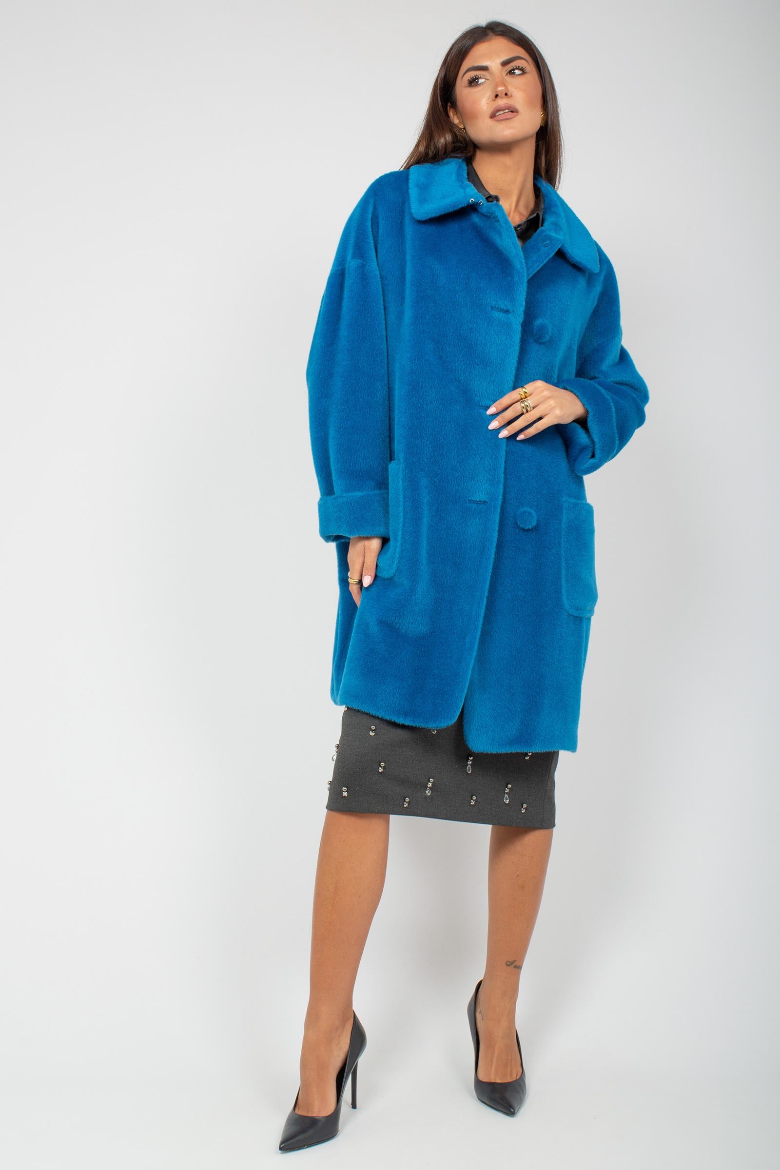 cappotto collo tondo in alpaca 82000329163M2 9497 TARDIA 