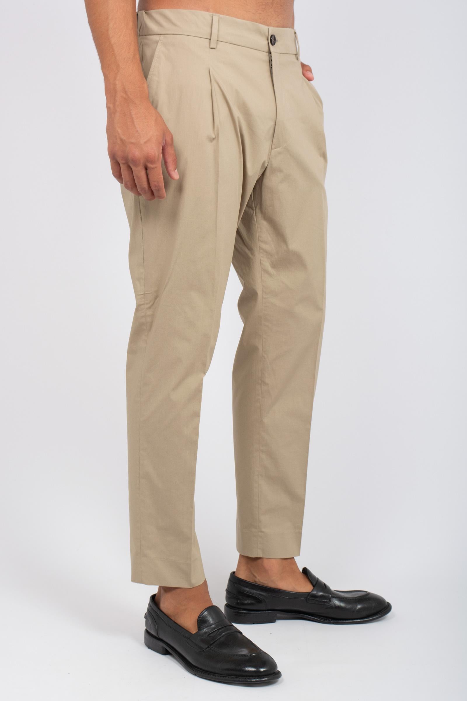 pantalone in cotone 'riccardo' RICCARDOSTSC NOCCIOLA BE ABLE 