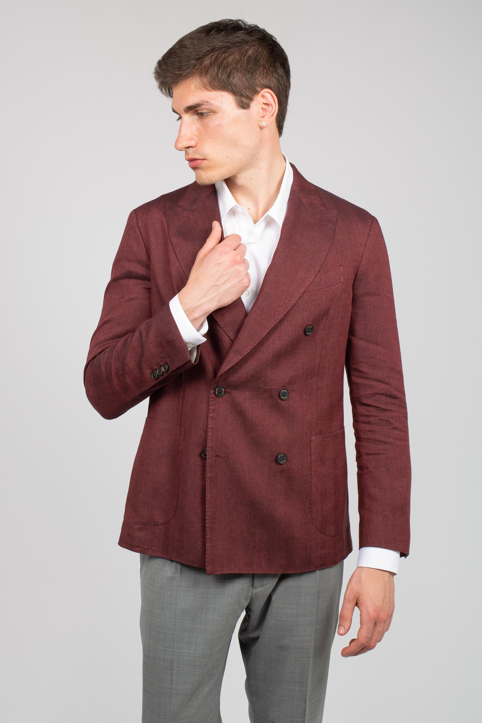 giacca doppio petto in fresco lana DG14626T 370 DRUMOHR 