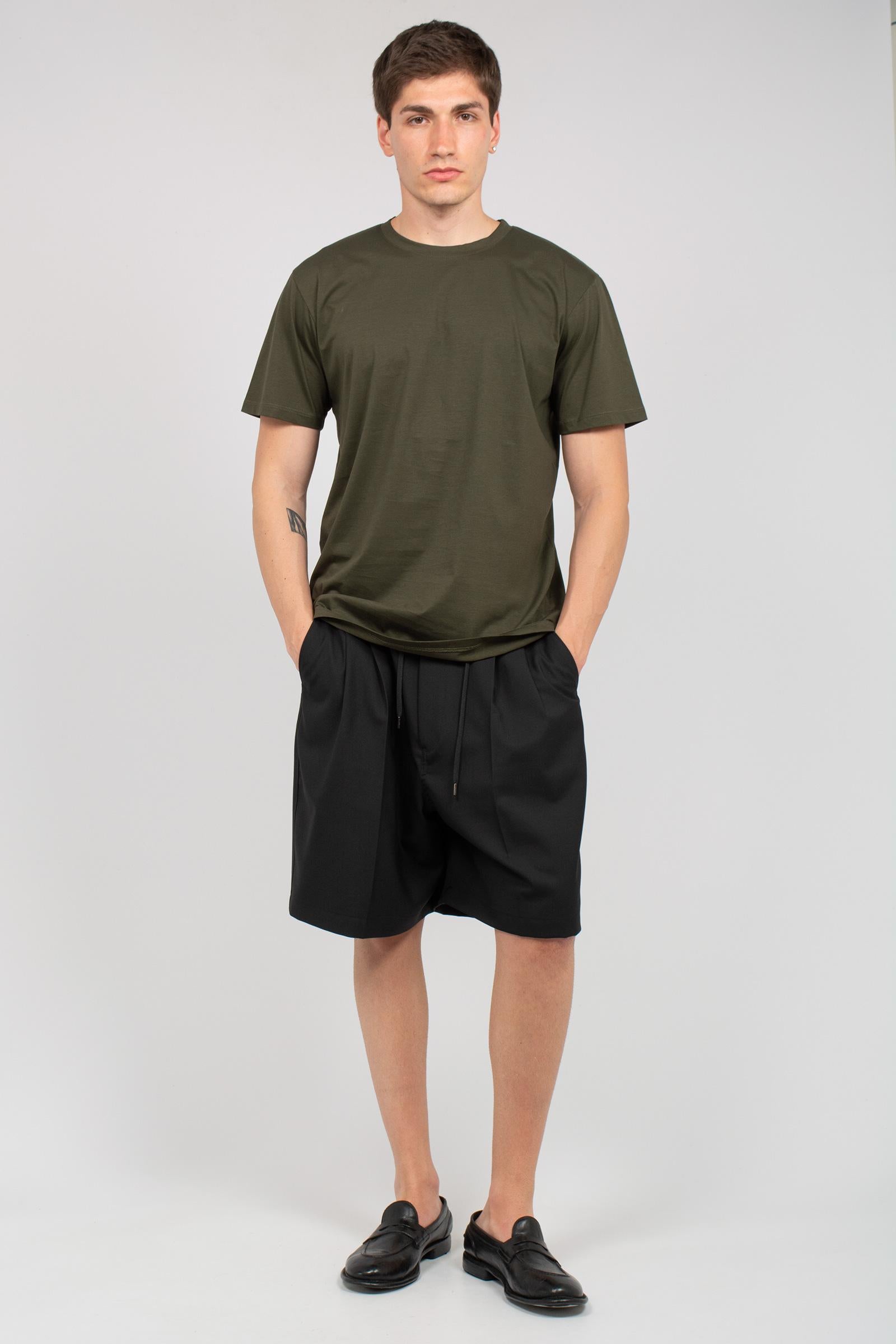 jogger corto in misto cotone 'ryo' RYOSMP26 NERO BE ABLE 