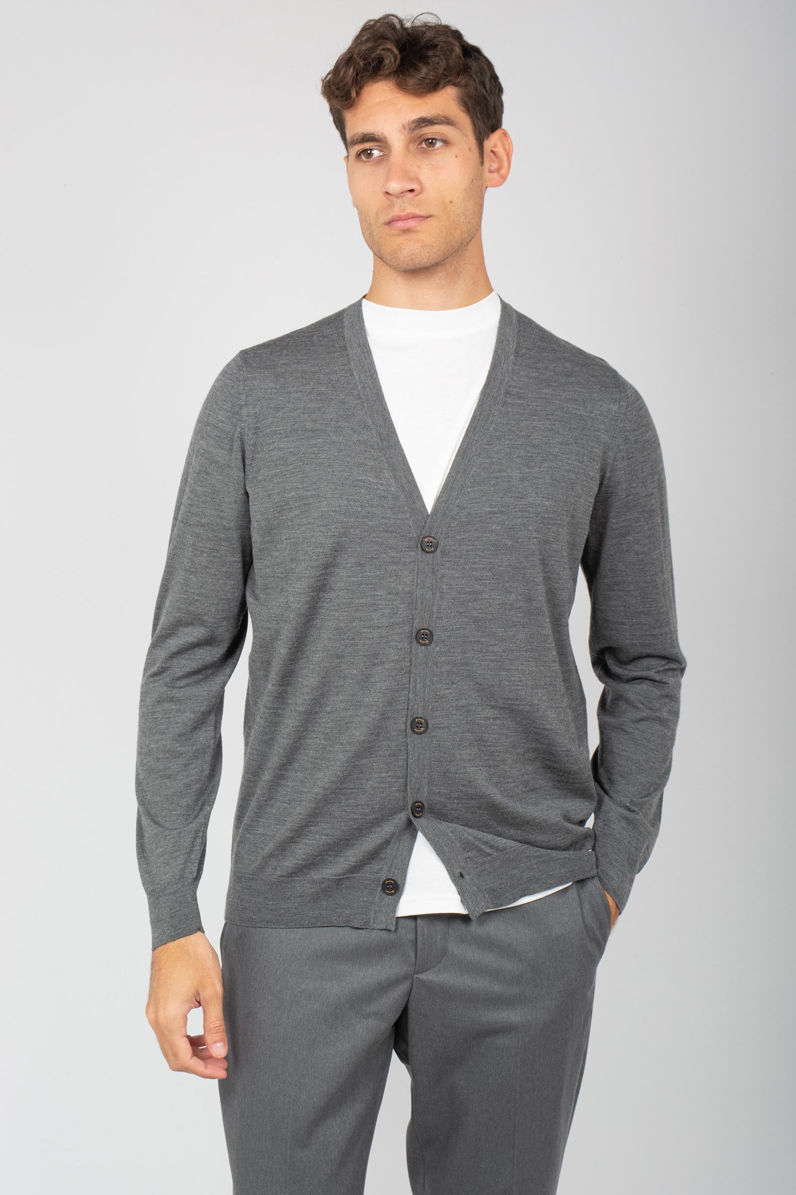 cardigan in lana merinos ultrafine D0D109 670 DRUMOHR 