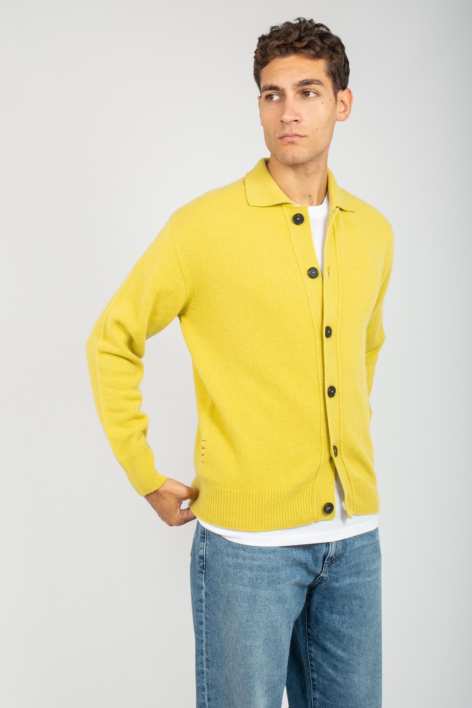 cardigan camicia in lana B9F0010 OLIVA AMARANTO 