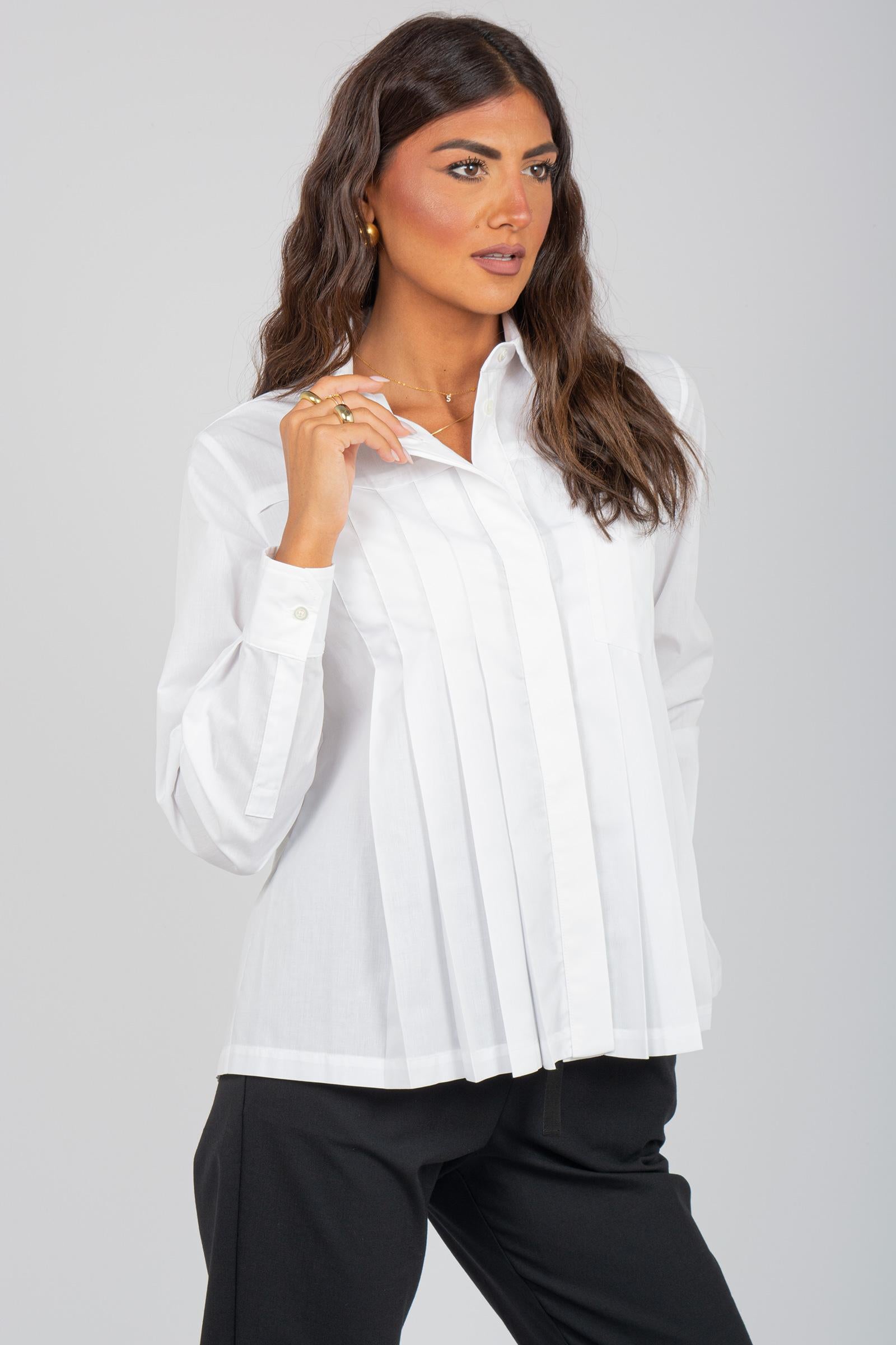 camicia shoming in cotone 'ambra' Y5WK23 A01 SEMICOUTURE 