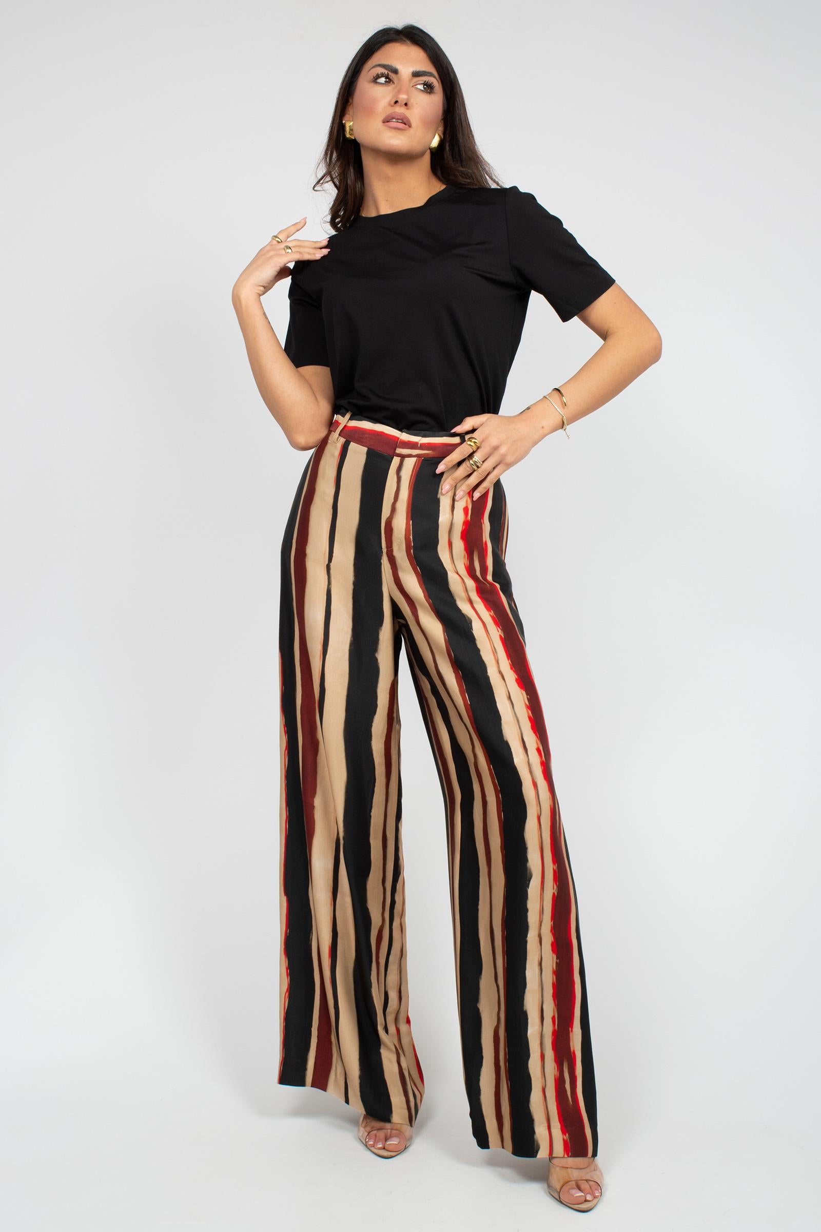 pantalone in viscosa stampata 'lorenza' CDVSLRZ00STD ER270060 PT TORINO 