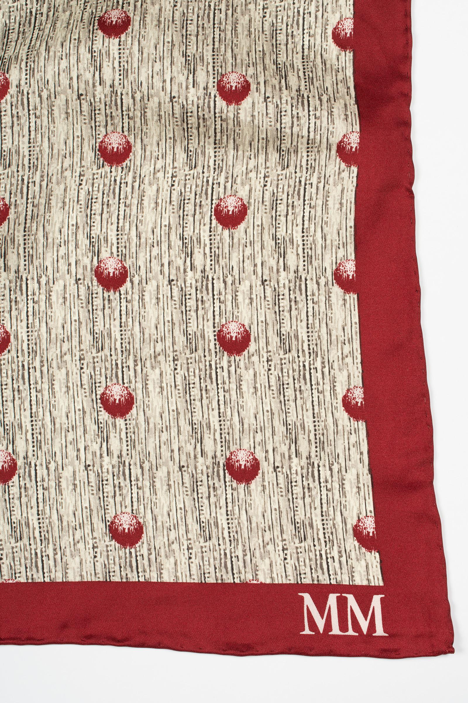 foulard in seta stampata 'uguale' 2616541027600 002 MM - MAX MARA 