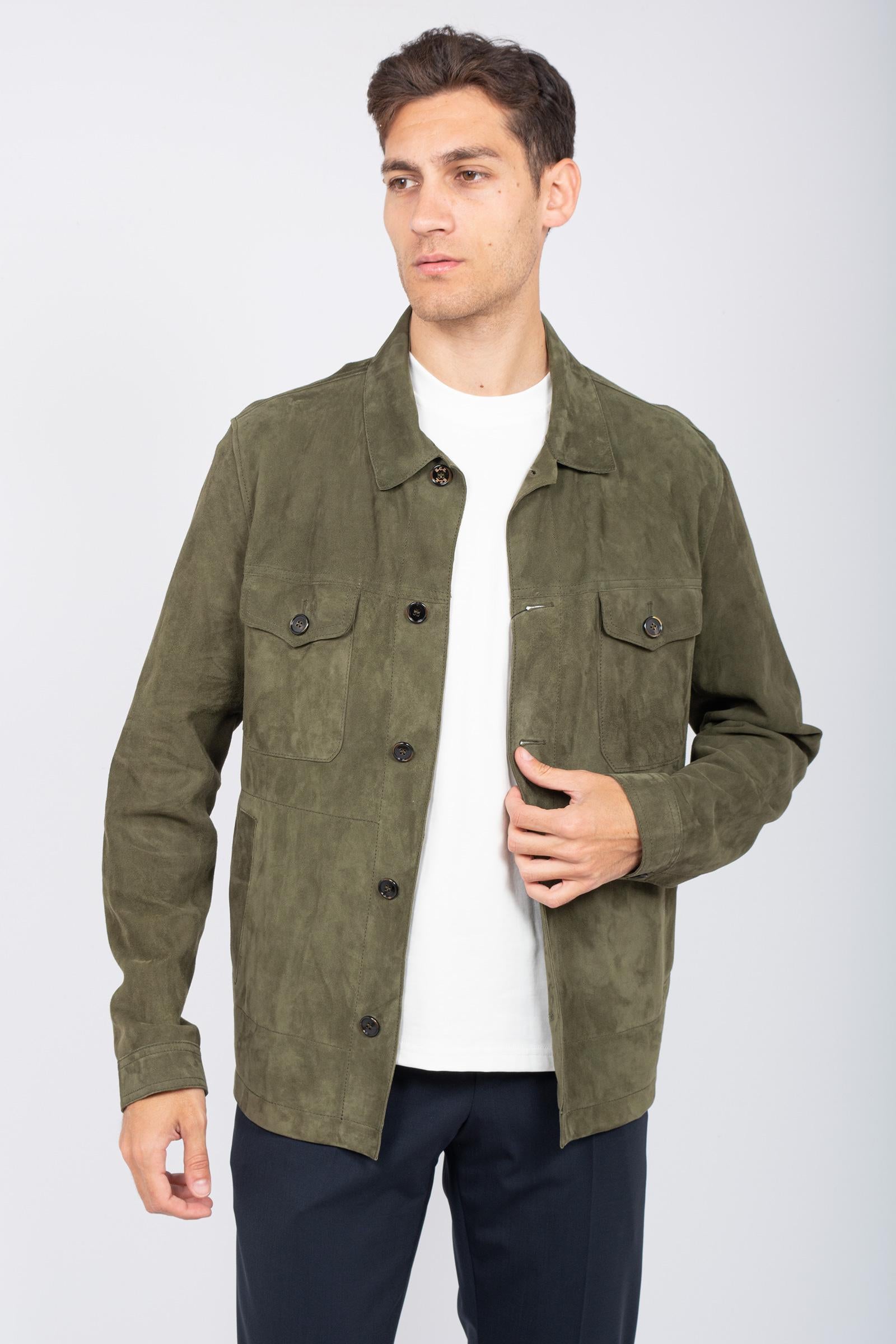 giacca in suede 30001526SUEDE MILITARY HCR 