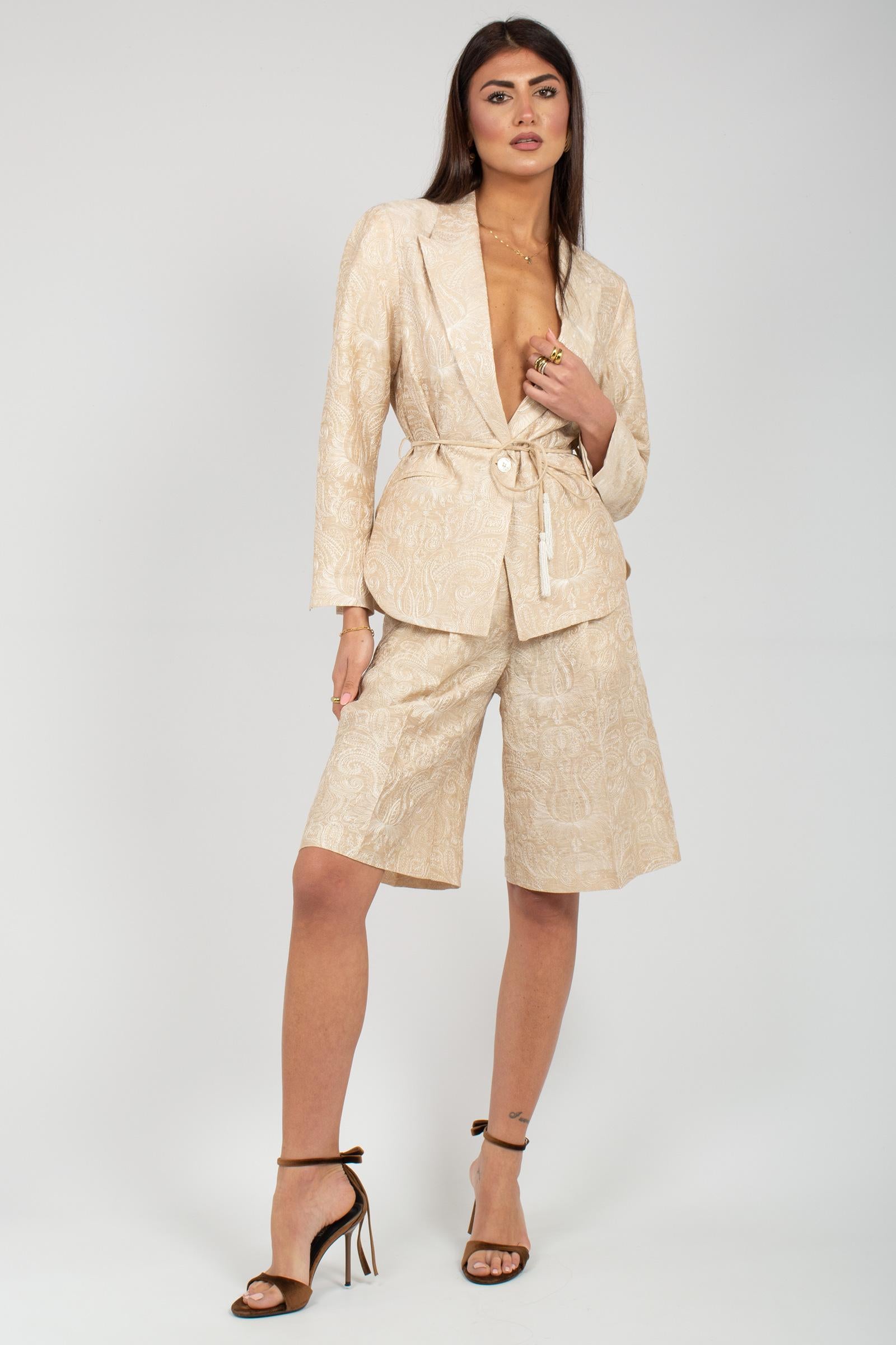 bermuda in misto lino e seta BA014650330051 007 SEVENTY 