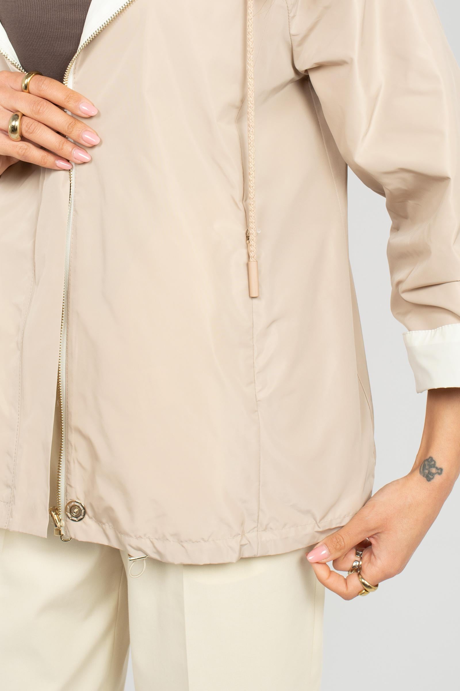 piumino leggero con cappuccio GB110JAZZ BEIGE SANGERMANO 