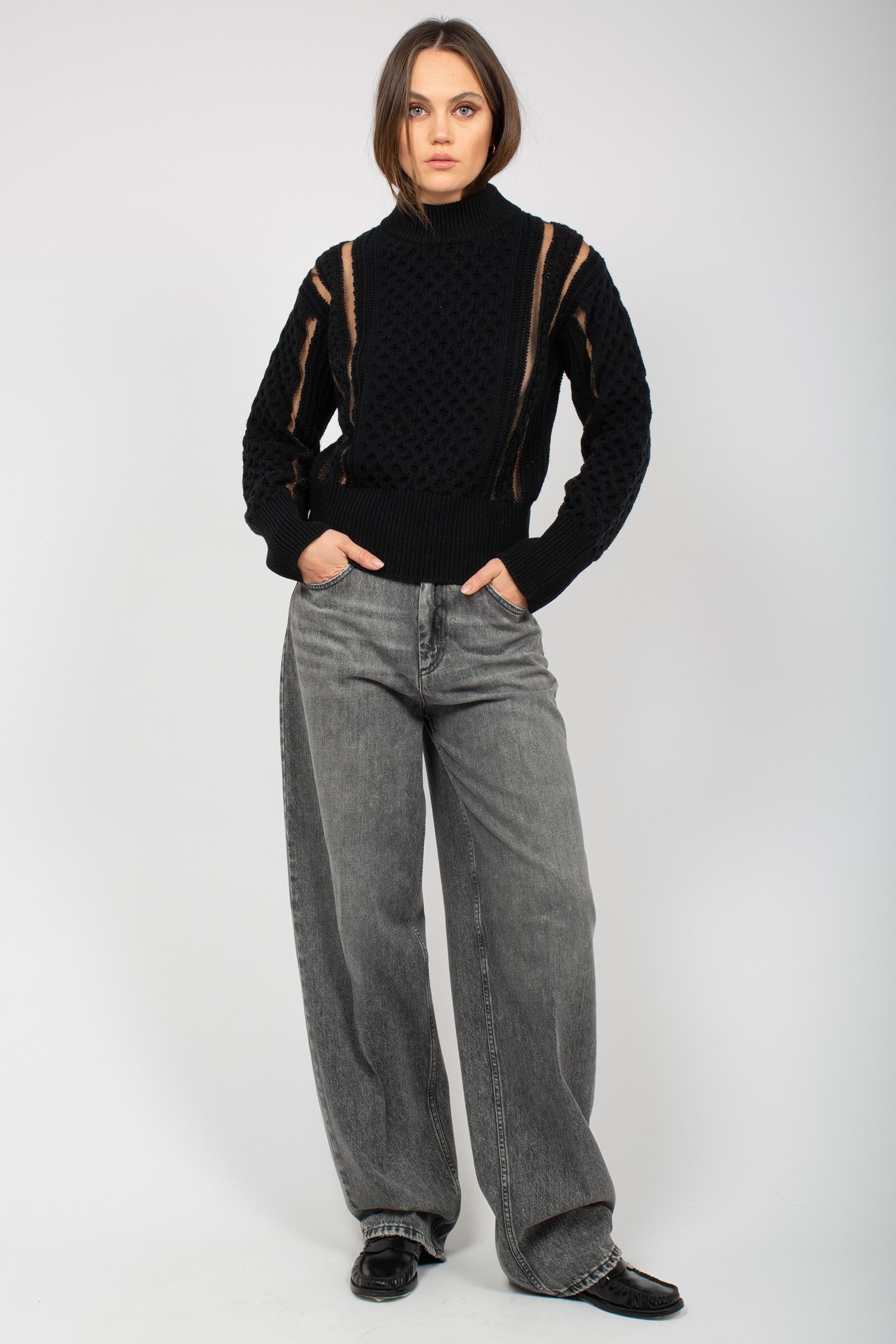 denim wide leg in cotone 'megan' C1VPMGZ0 TX3840ML56 PT TORINO DENIM 