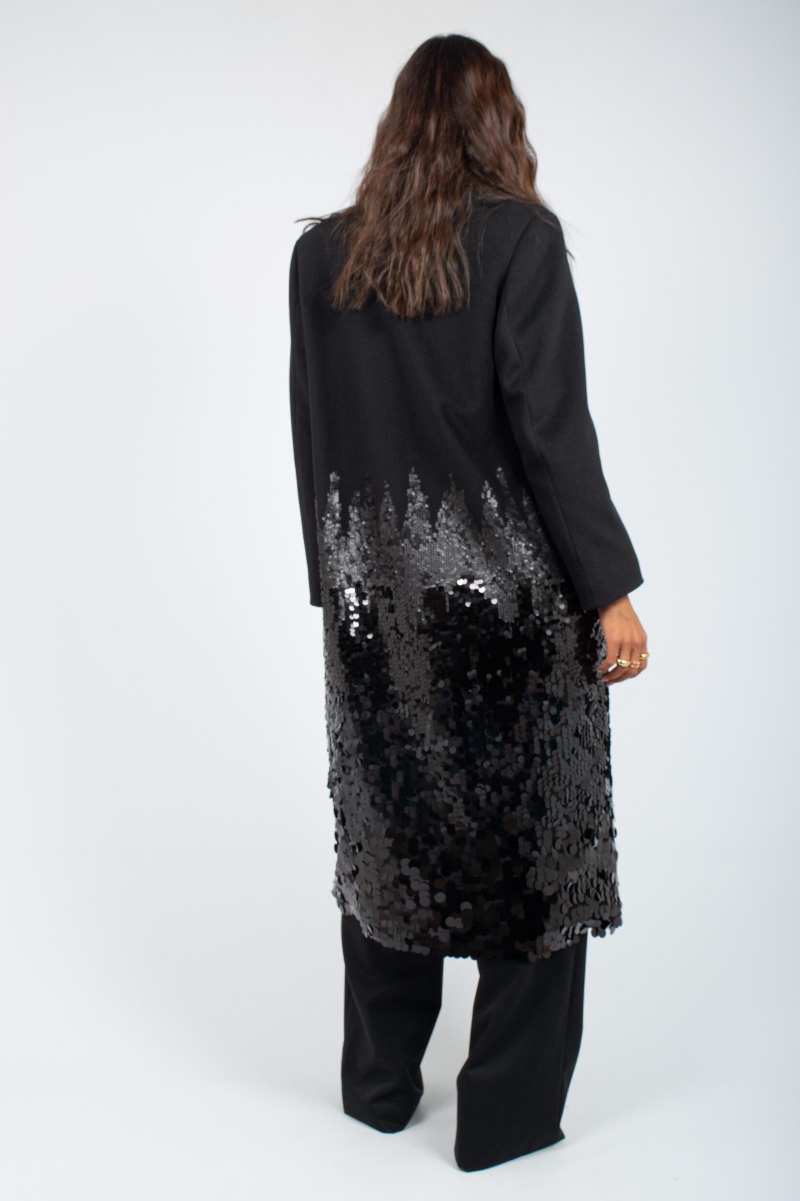cappotto con fondo ricamato A265565000 659/659 MOUCHE 