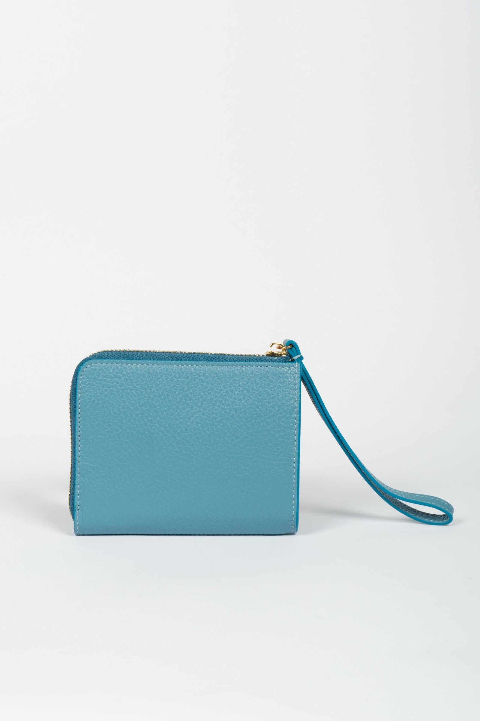 portafoglio con zip in nappa JILLDOLLARO AZZURRO AVENUE 67 